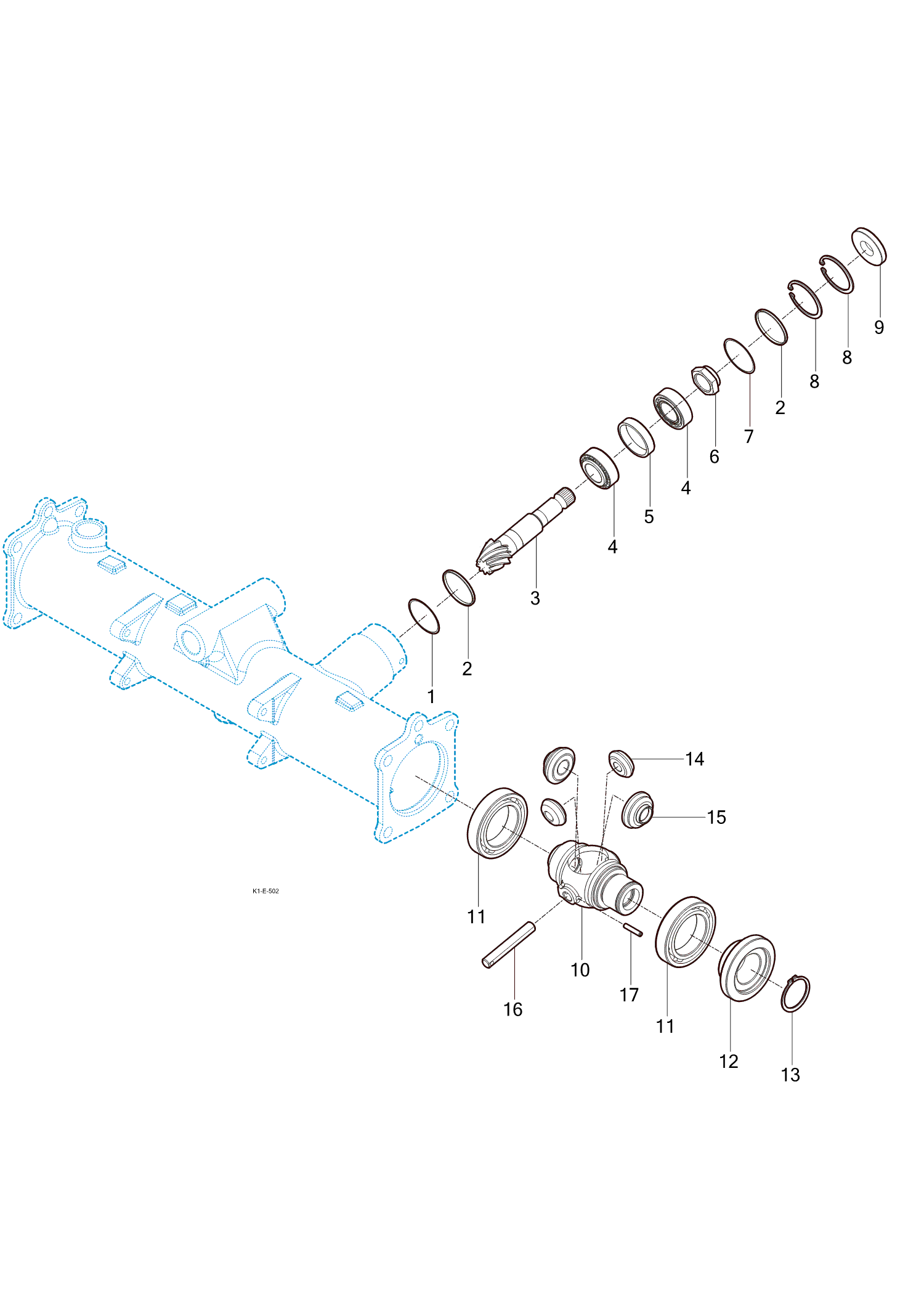 502 - FRONT DIFFERENTIAL GEAR