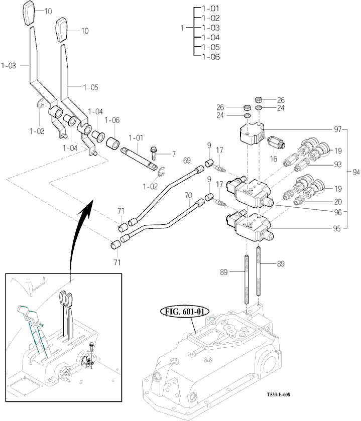 608B - EXTERIOR HYD. VALVE (GBC TYPE)