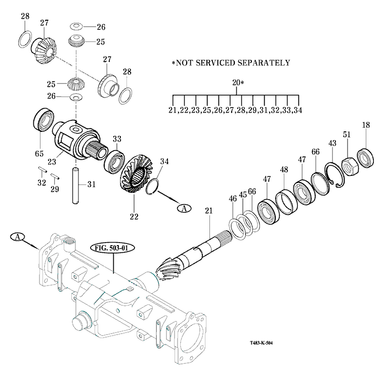 504 - FRONT DIFFERENTIAL GEARS