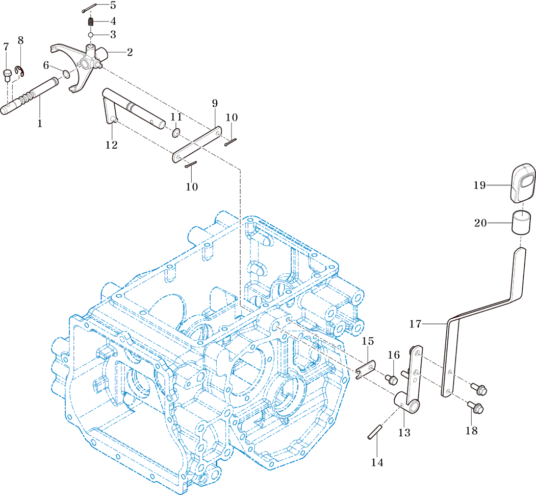 415 - P.T.O CHANGE LEVER