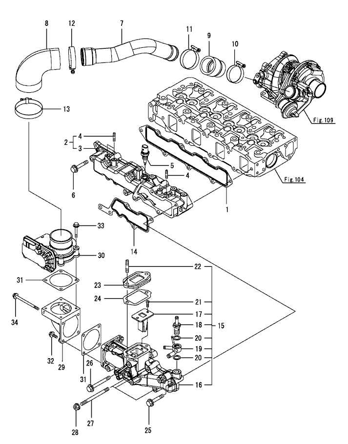 105A - SUCTION MANIFOLD (T554) 105A - SUCTION MANIFOLD (T554)