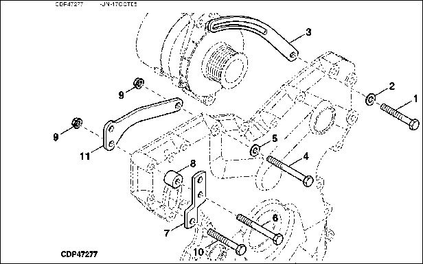 143 - ALTERNATOR ADJUSTMENT STRAPS AND BRACKETS