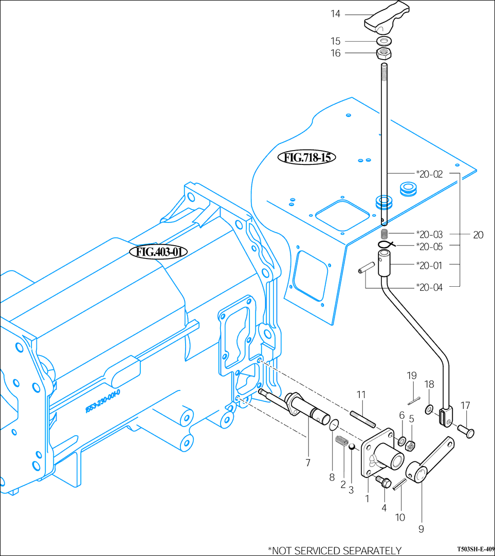 409 - 4WD CHANGE LEVER