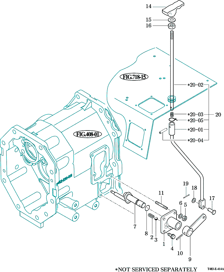 414 - 4WD CHANGE LEVER