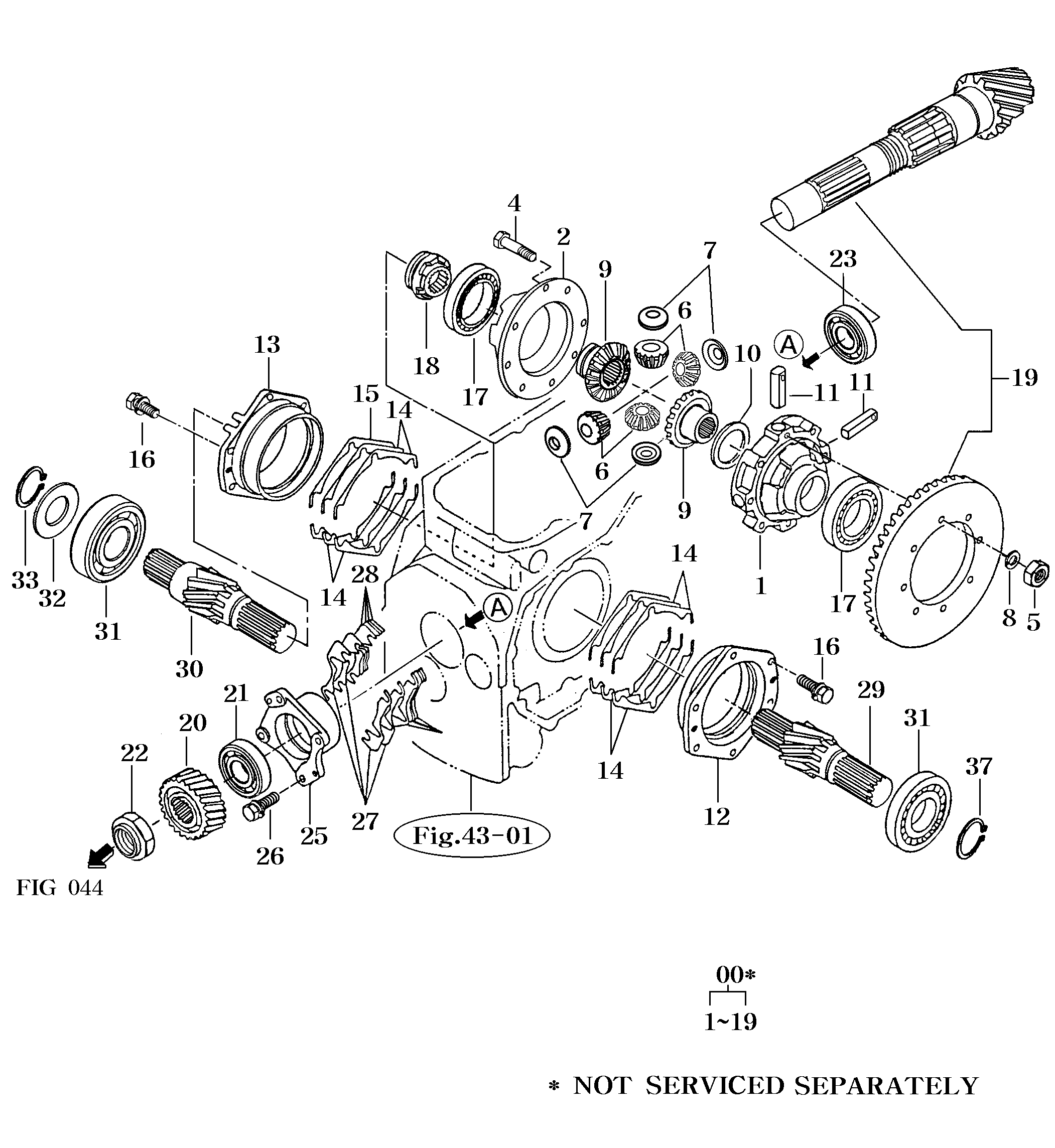 054 - REAR DIFFERENTIAL GEARS