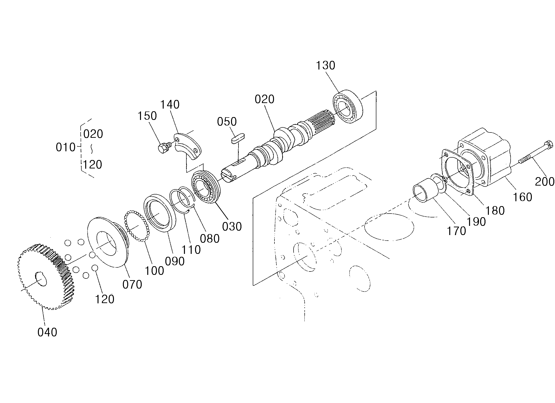 105 - FUEL CAMSHAFT & GOVERNOR SHAFT