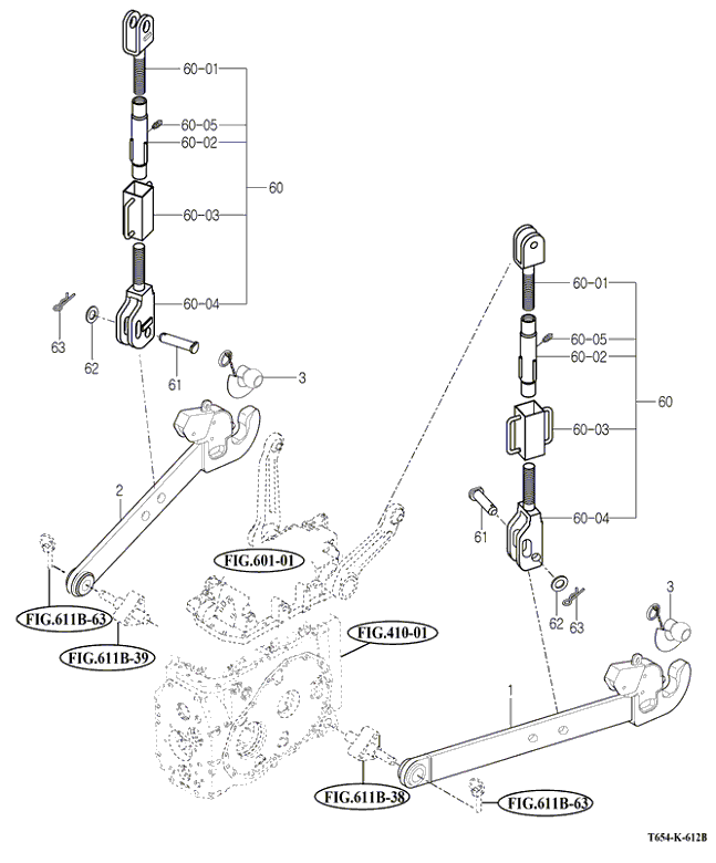 612 - LOWER LINK & LIFT ROD