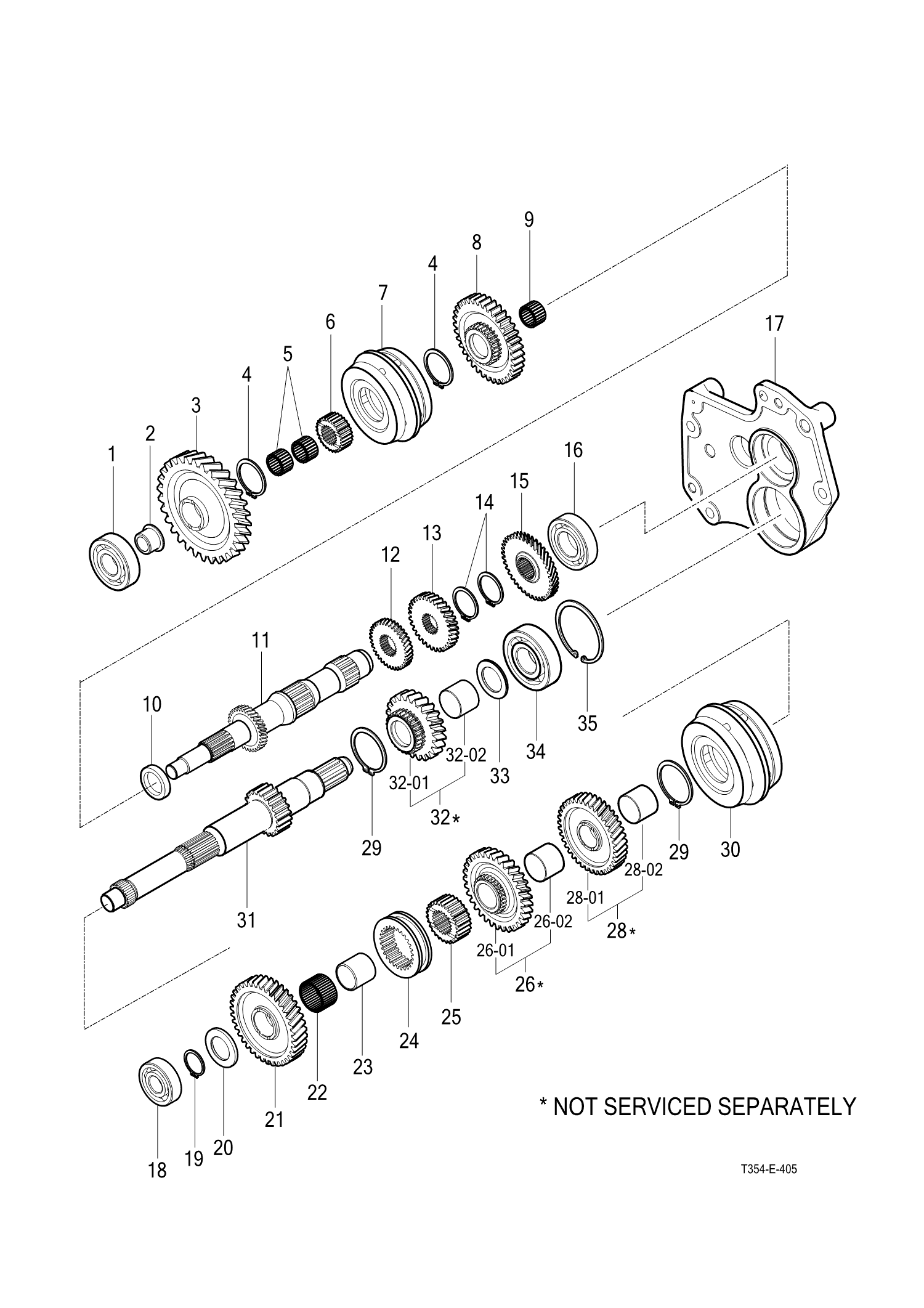 405 - MAIN CHANGE GEARS & REVERSE GEARS