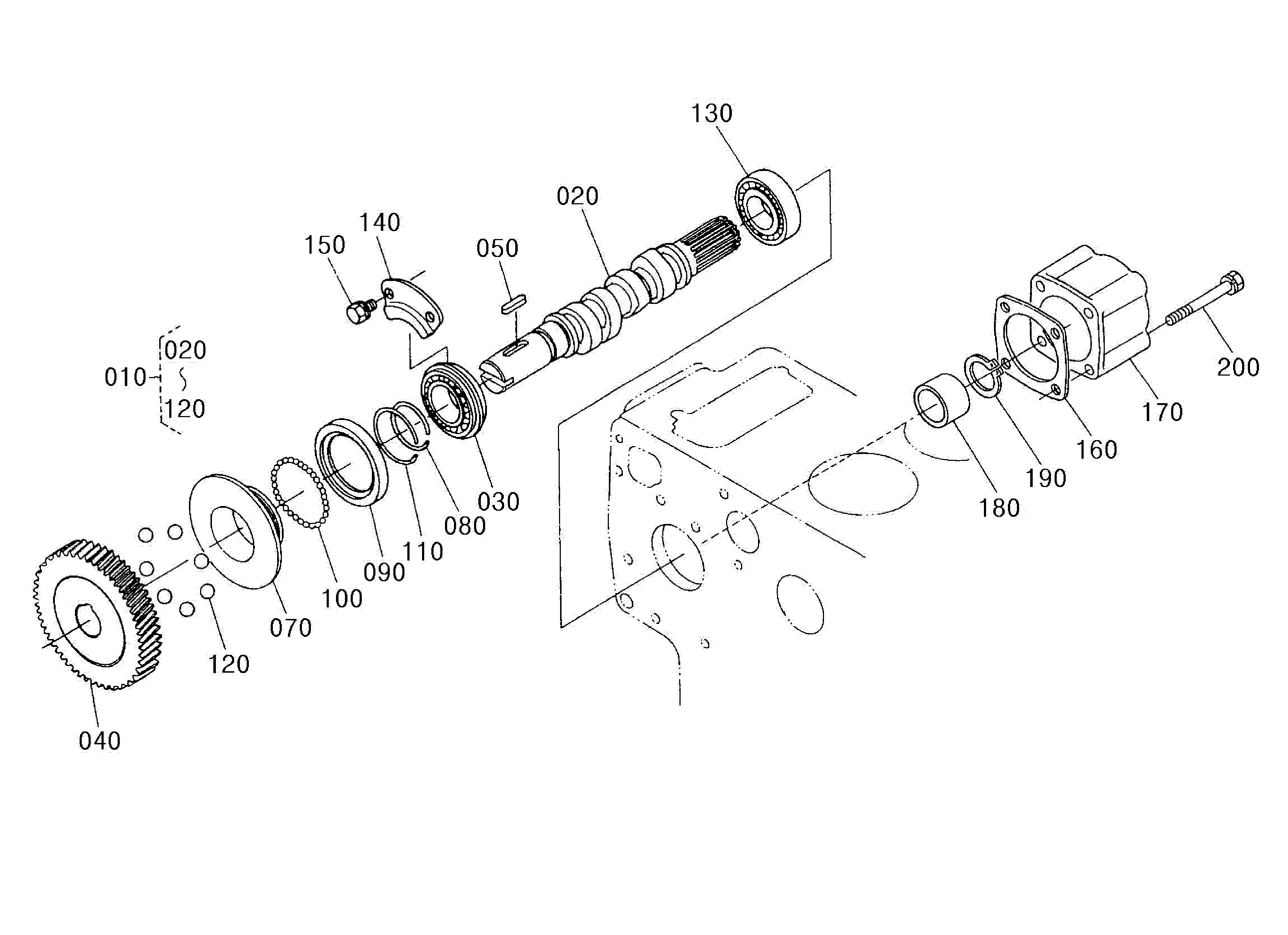 105-1 - FUEL CAMSHAFT & GOVERNOR SHAFT