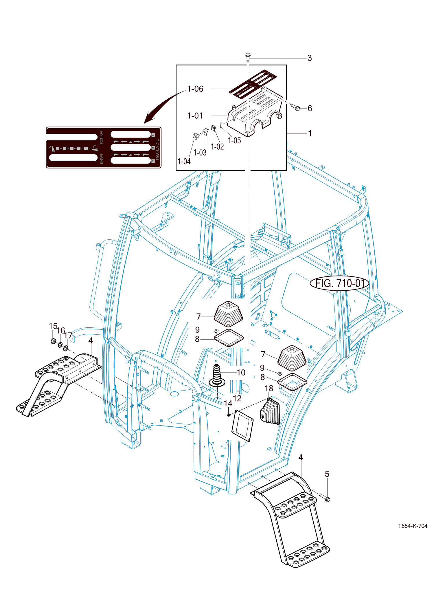 704 - LEVER COVER & STEP 704 - LEVER COVER & STEP