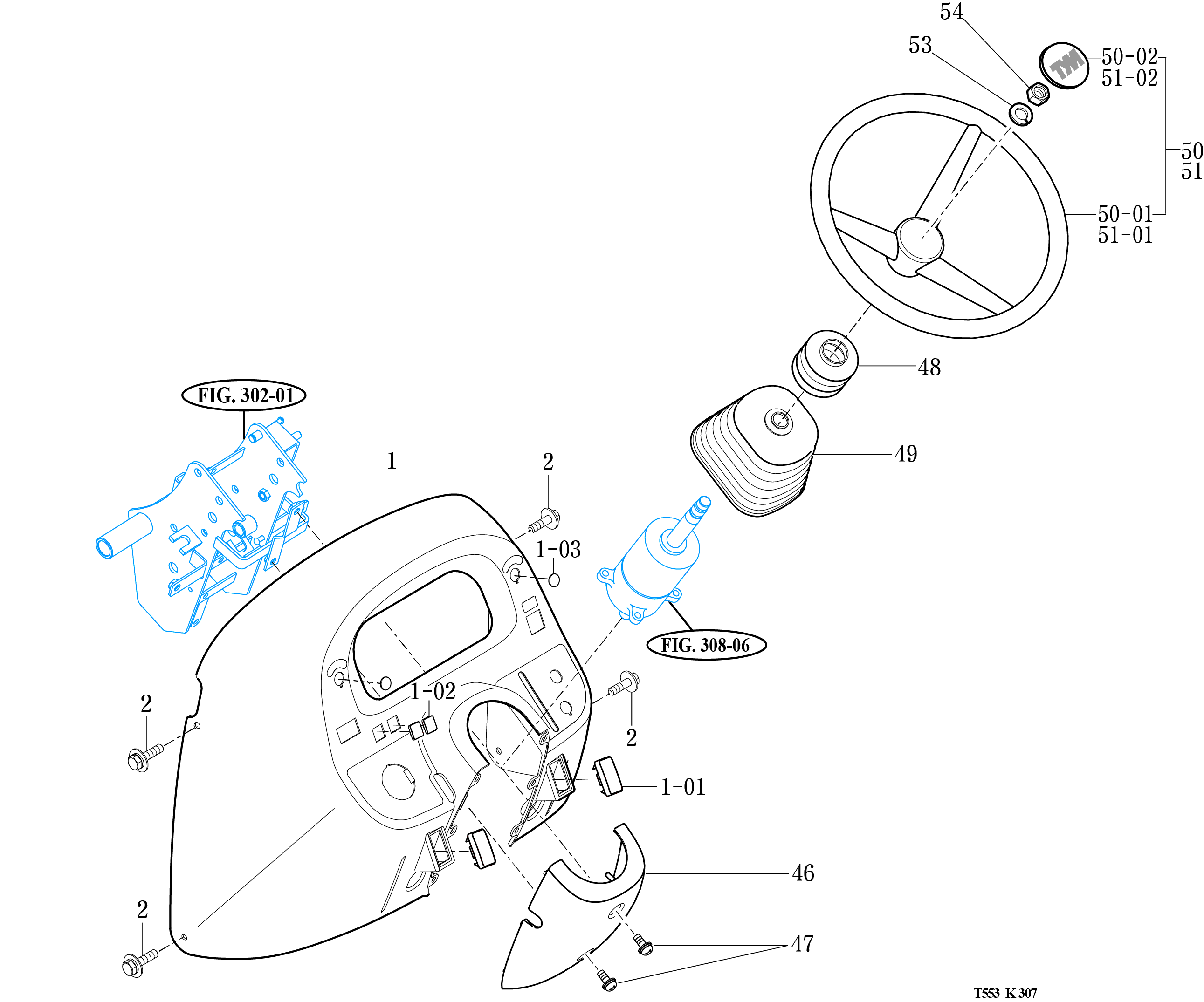 307 - POWER STEERING WHEEL