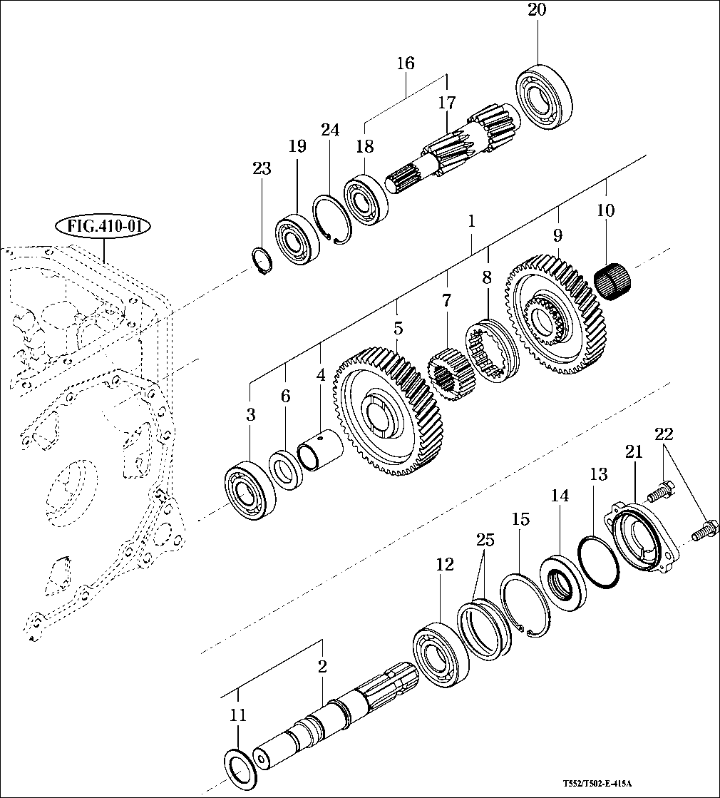 416 - P.T.O. CHANGE GEAR