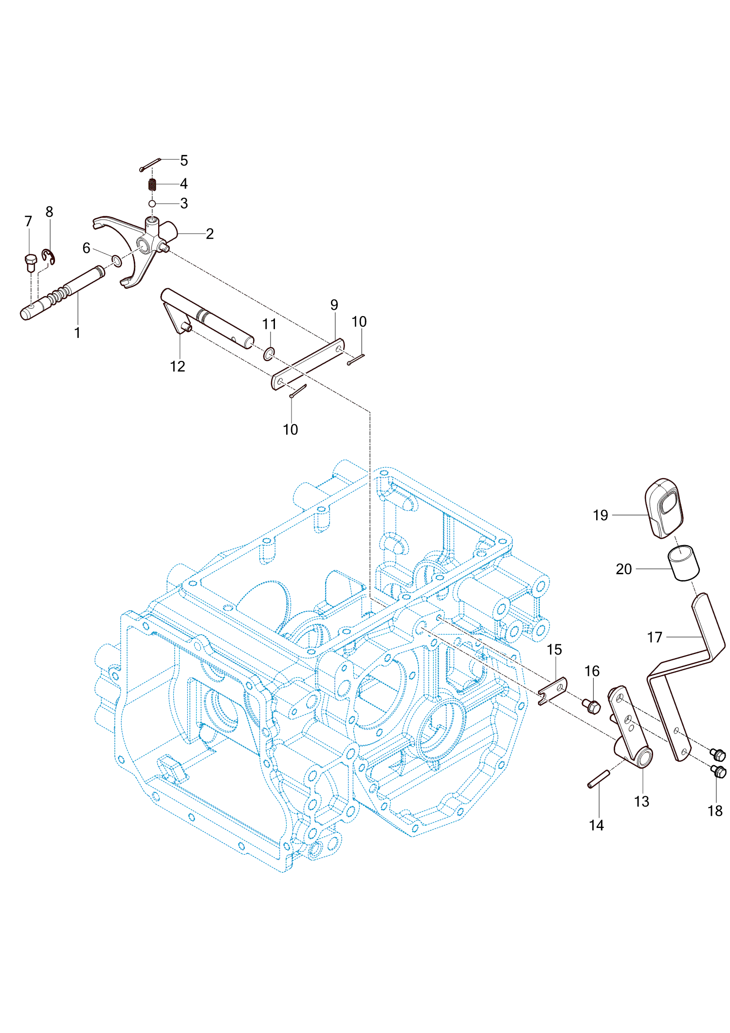 413 - P.T.O CHANGE LEVER