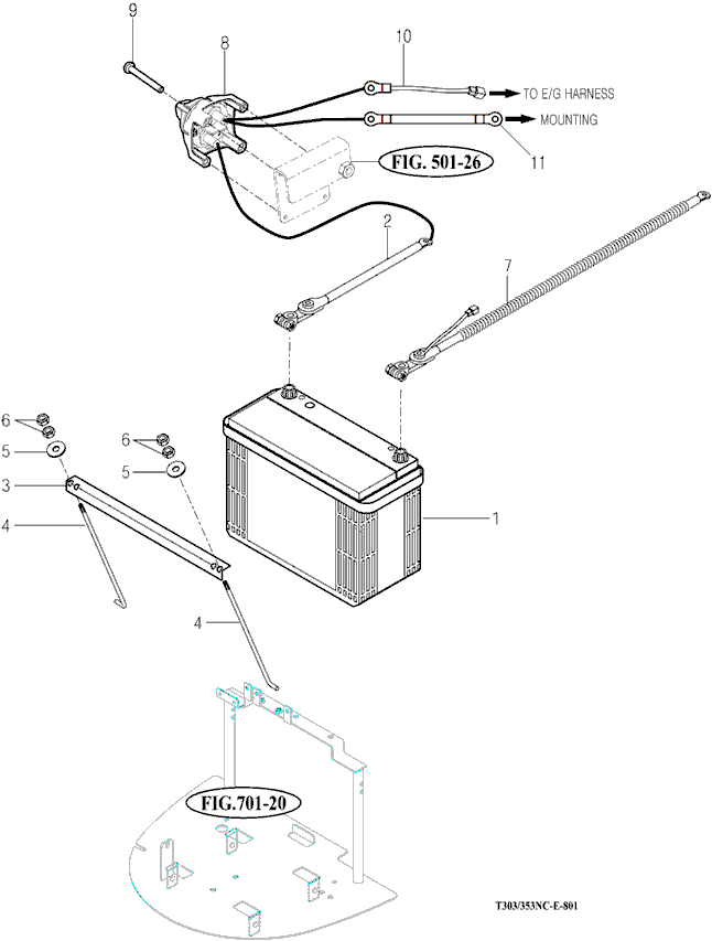 801 - BATTERY & MOUNTING