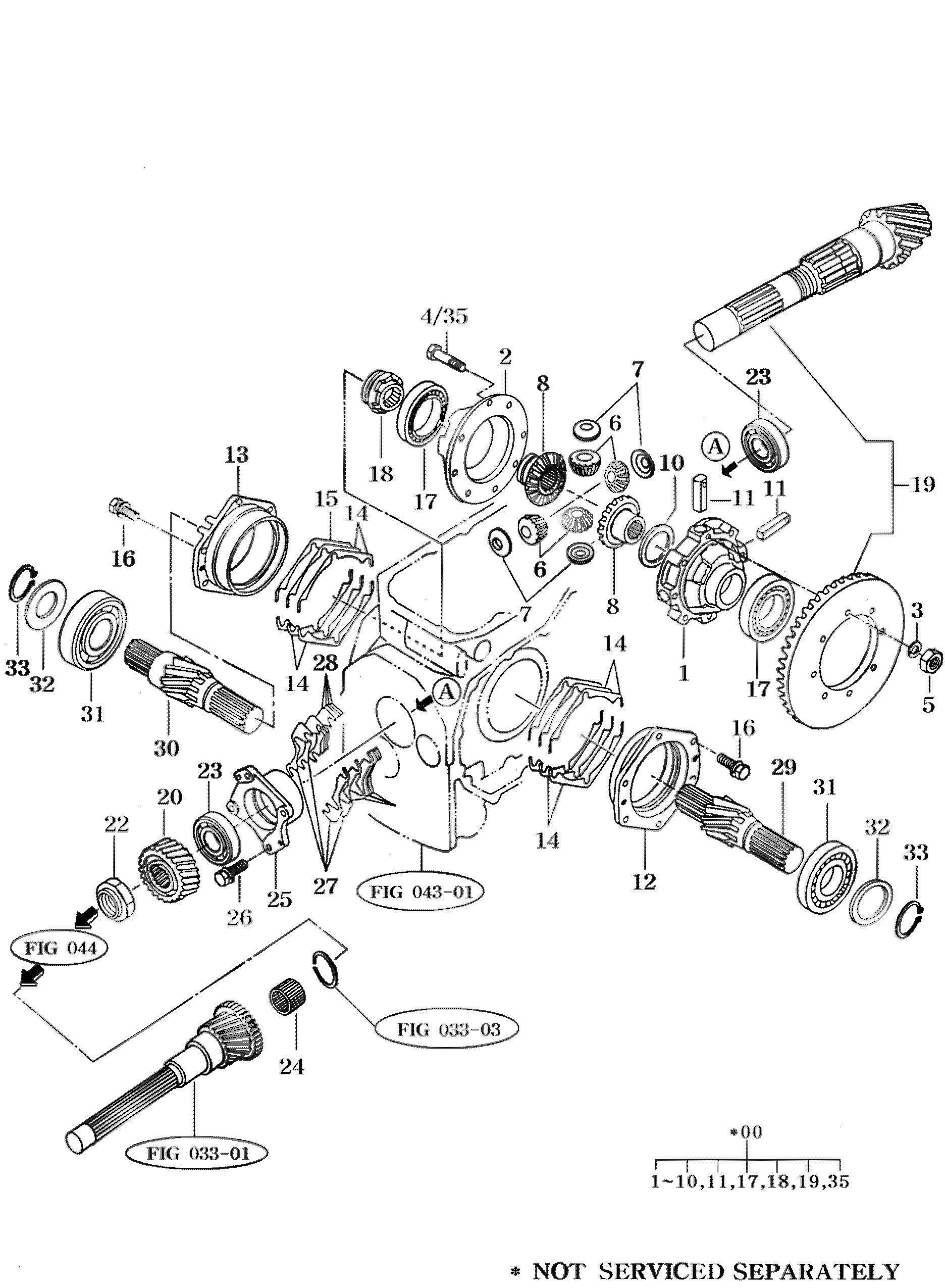 054 - REAR DIFFERENTIAL GEARS