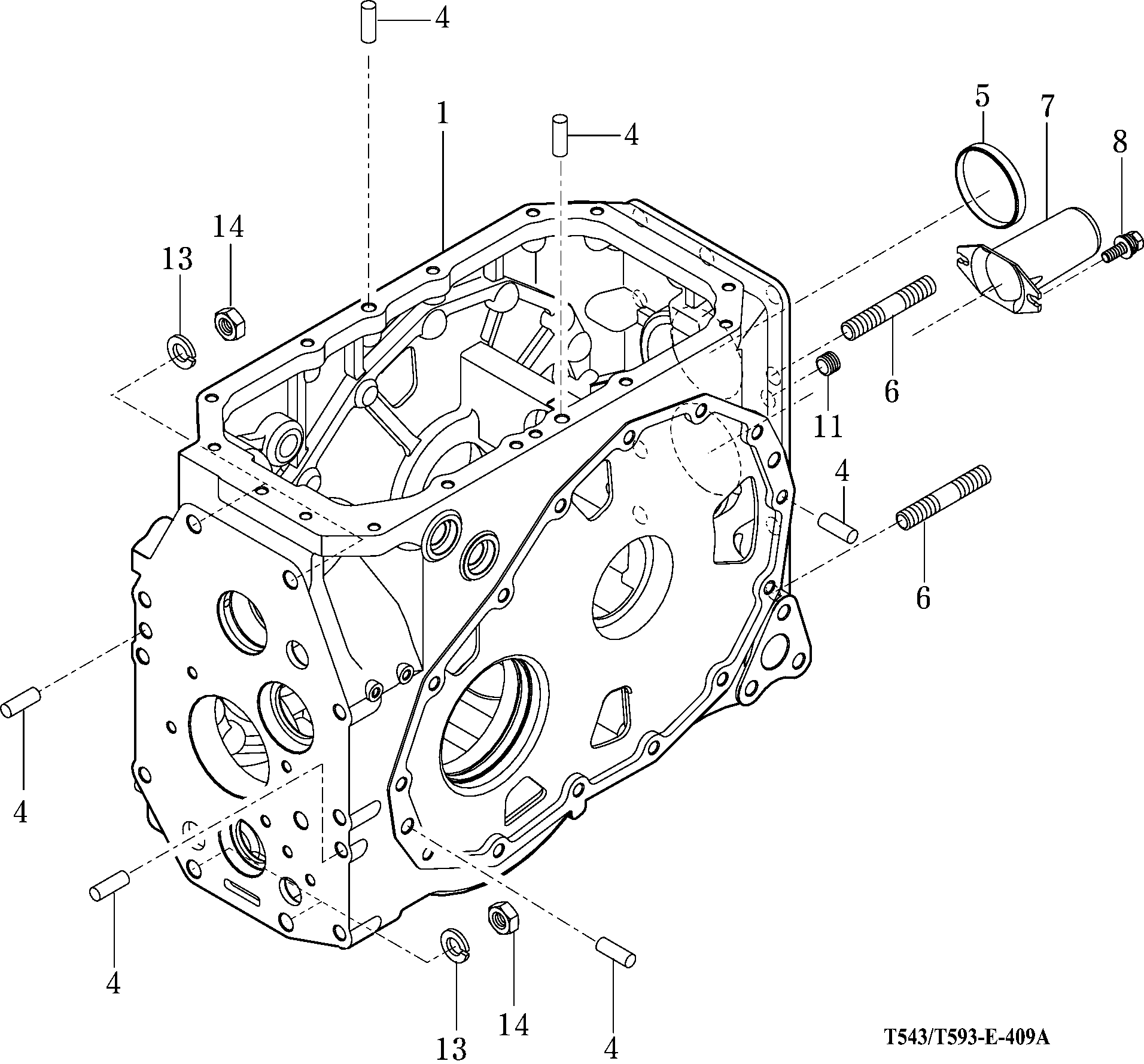409 - TRANSMISSION REAR CASE