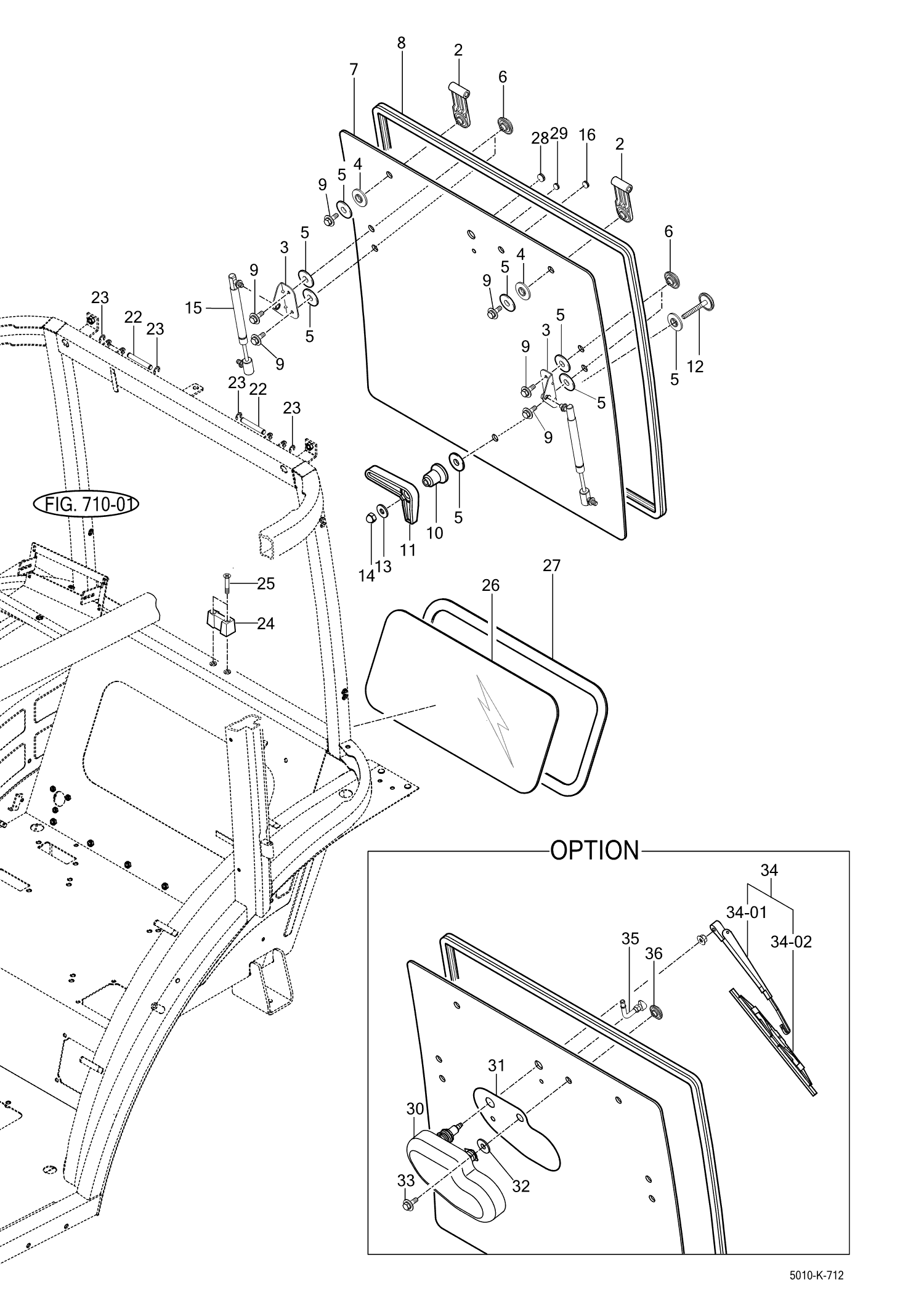 712 - REAR GLASS 712 - REAR GLASS