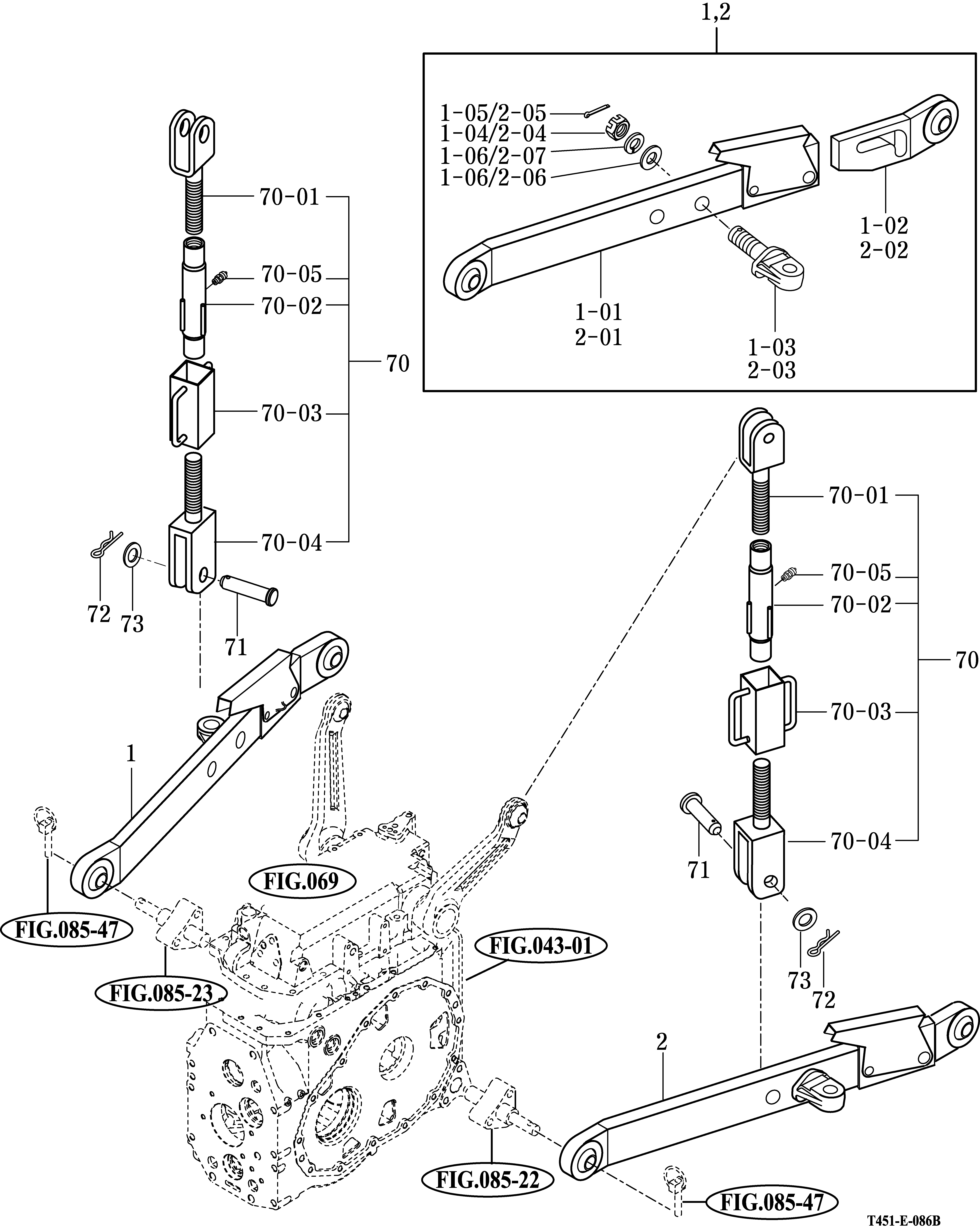 086B - LOWER LINK & LIFT ROD