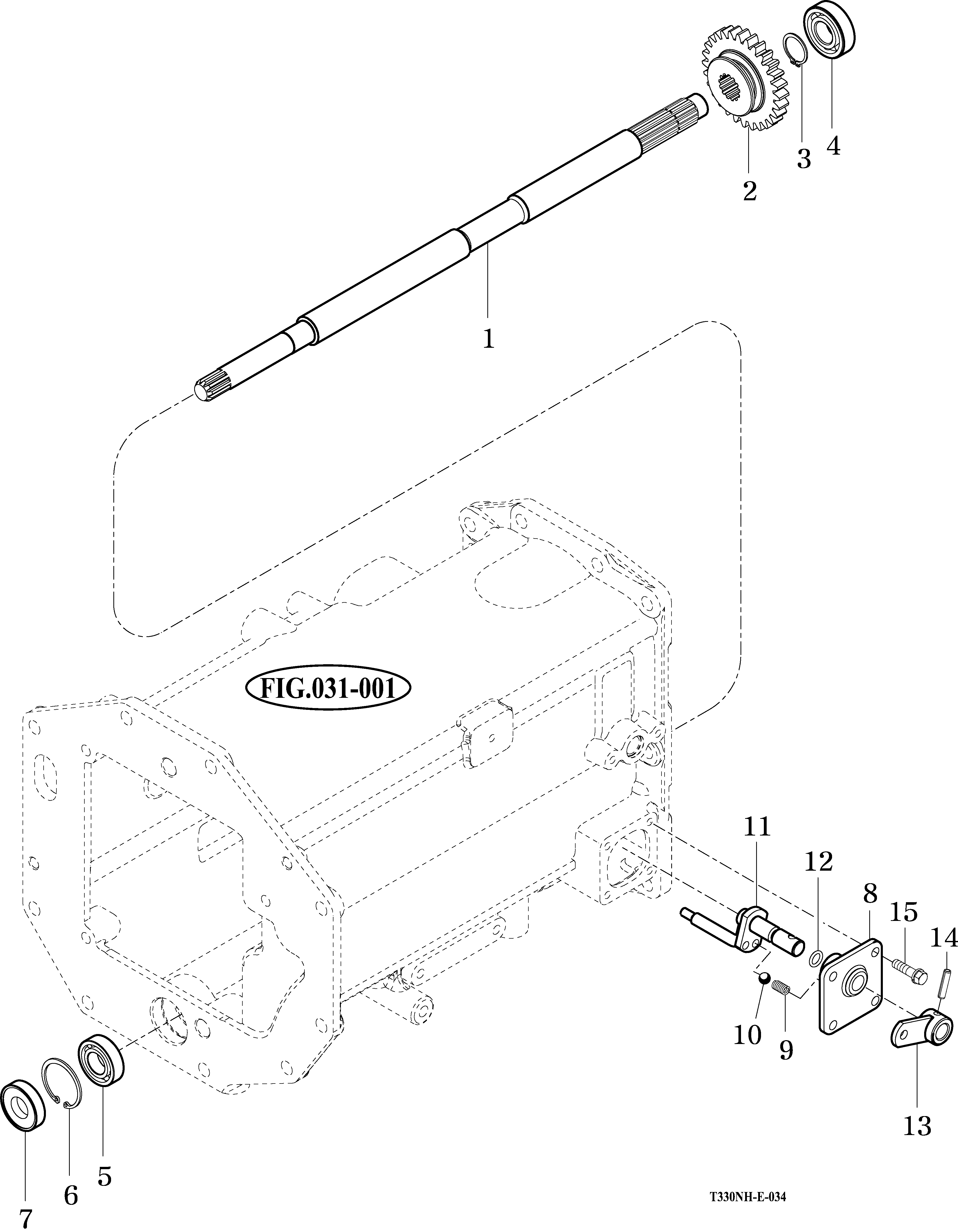 034 - 4WD DRIVE GEAR & SHIFT LINKAGE