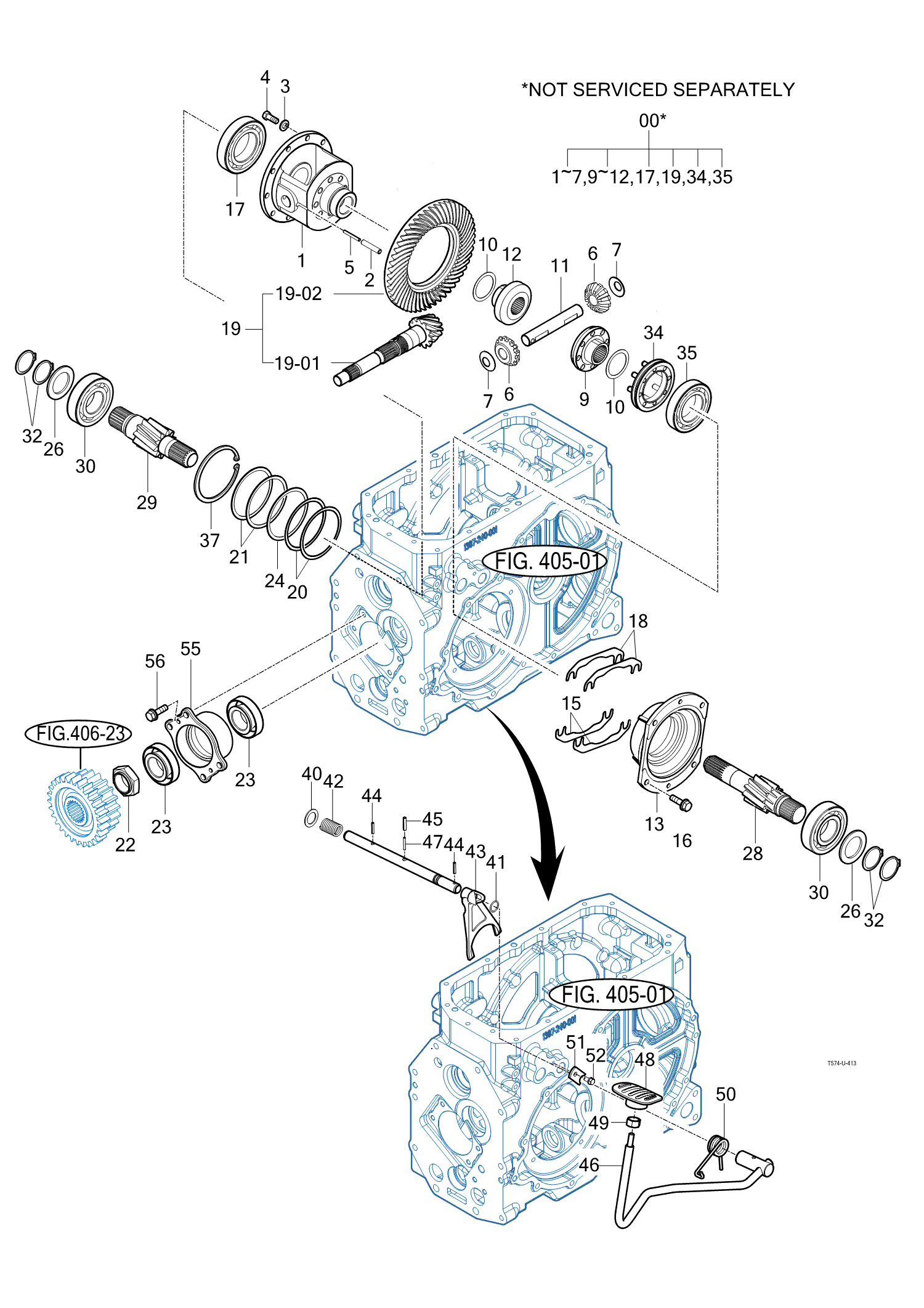 412 - P.T.O CHANGE LEVER