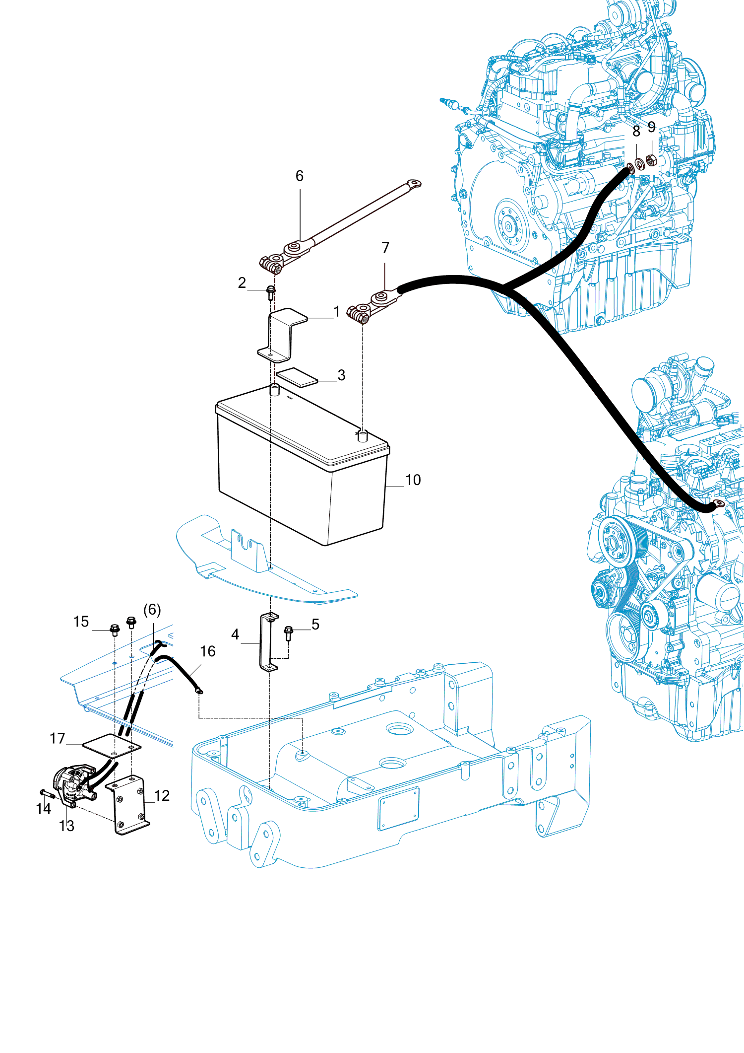 801 - BATTERY & MOUNTING