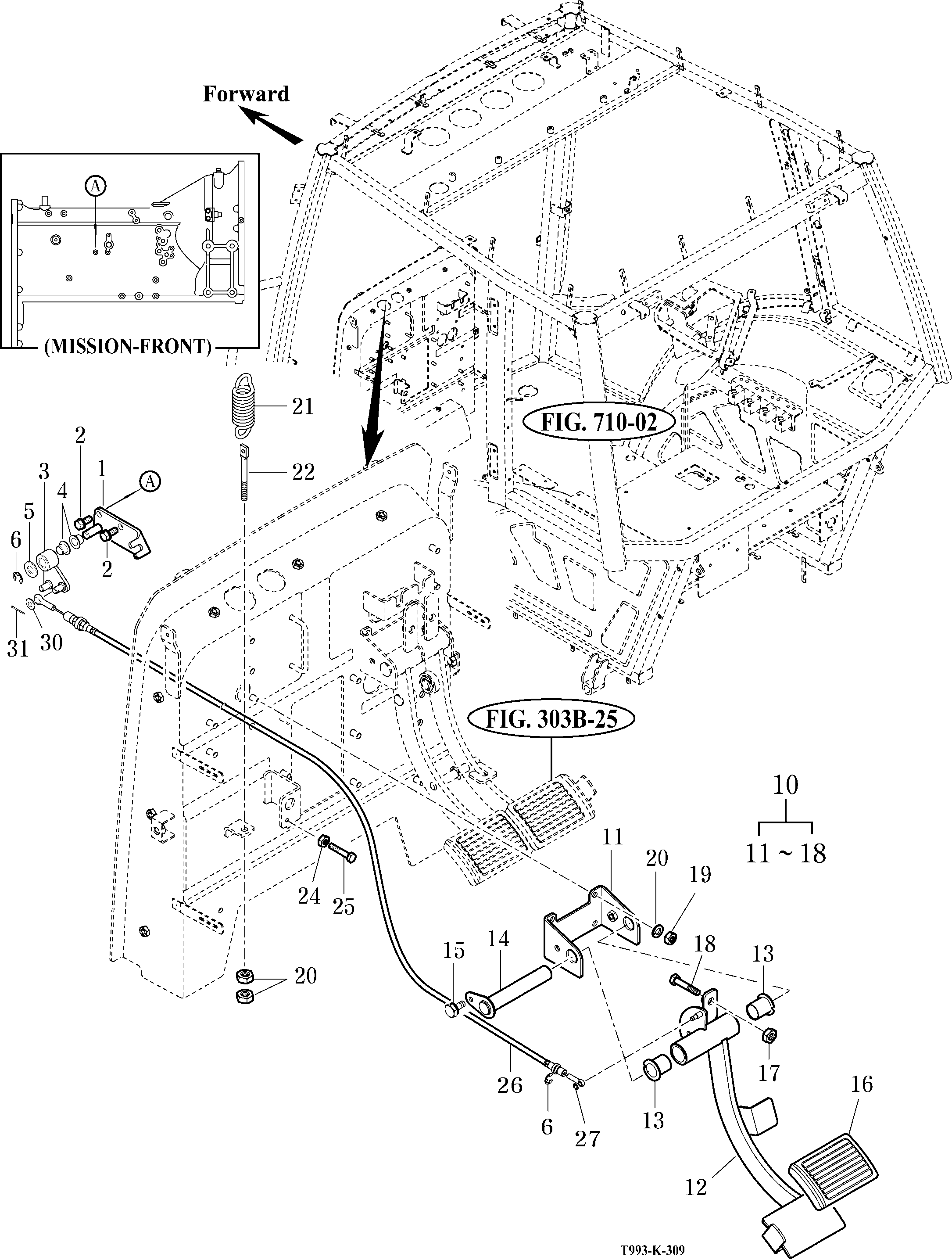 309 - SUB CLUTCH PEDAL
