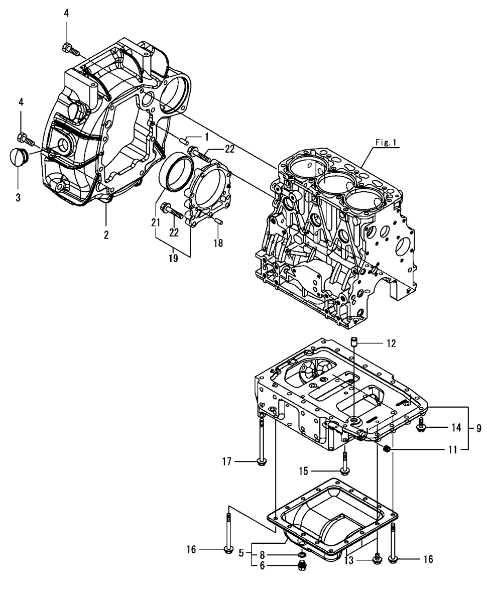 103 - FLYWHEEL HOUSING & OIL SUMP 103 - FLYWHEEL HOUSING & OIL SUMP