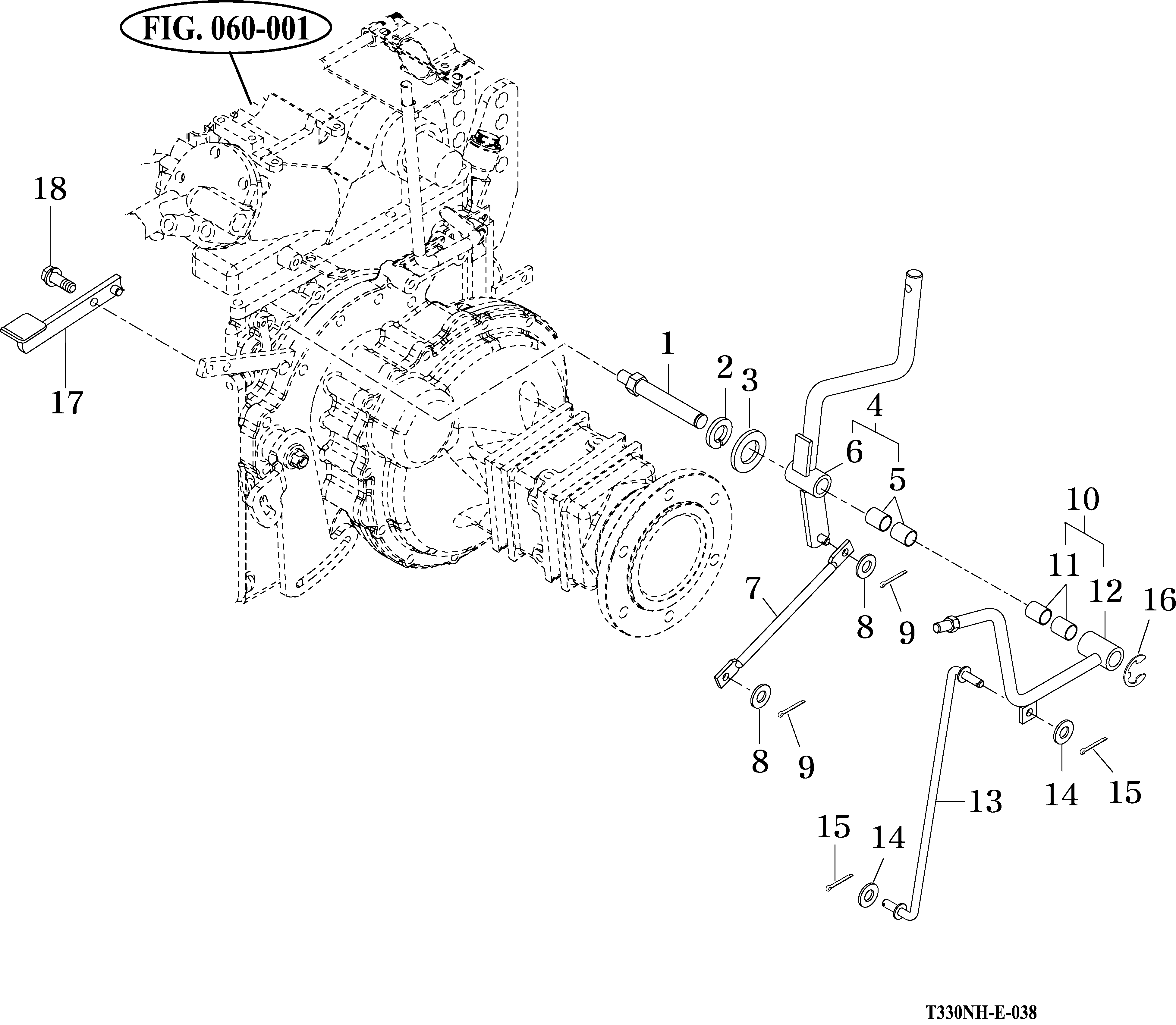 038 - 4WD SHIFT LEVER & LINKAGE