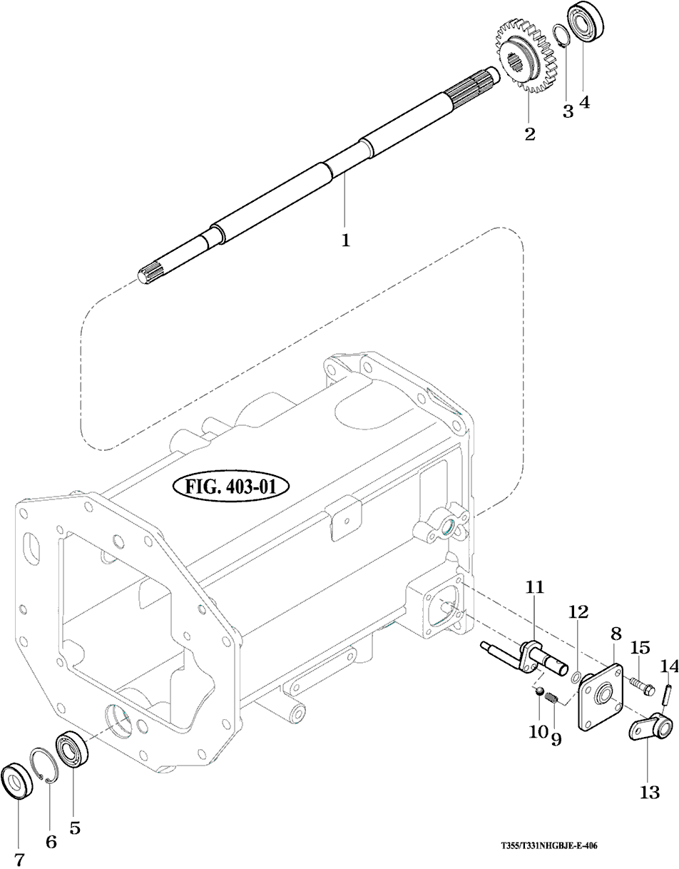 406 - 4WD GEAR & SHIFT LINKAGE