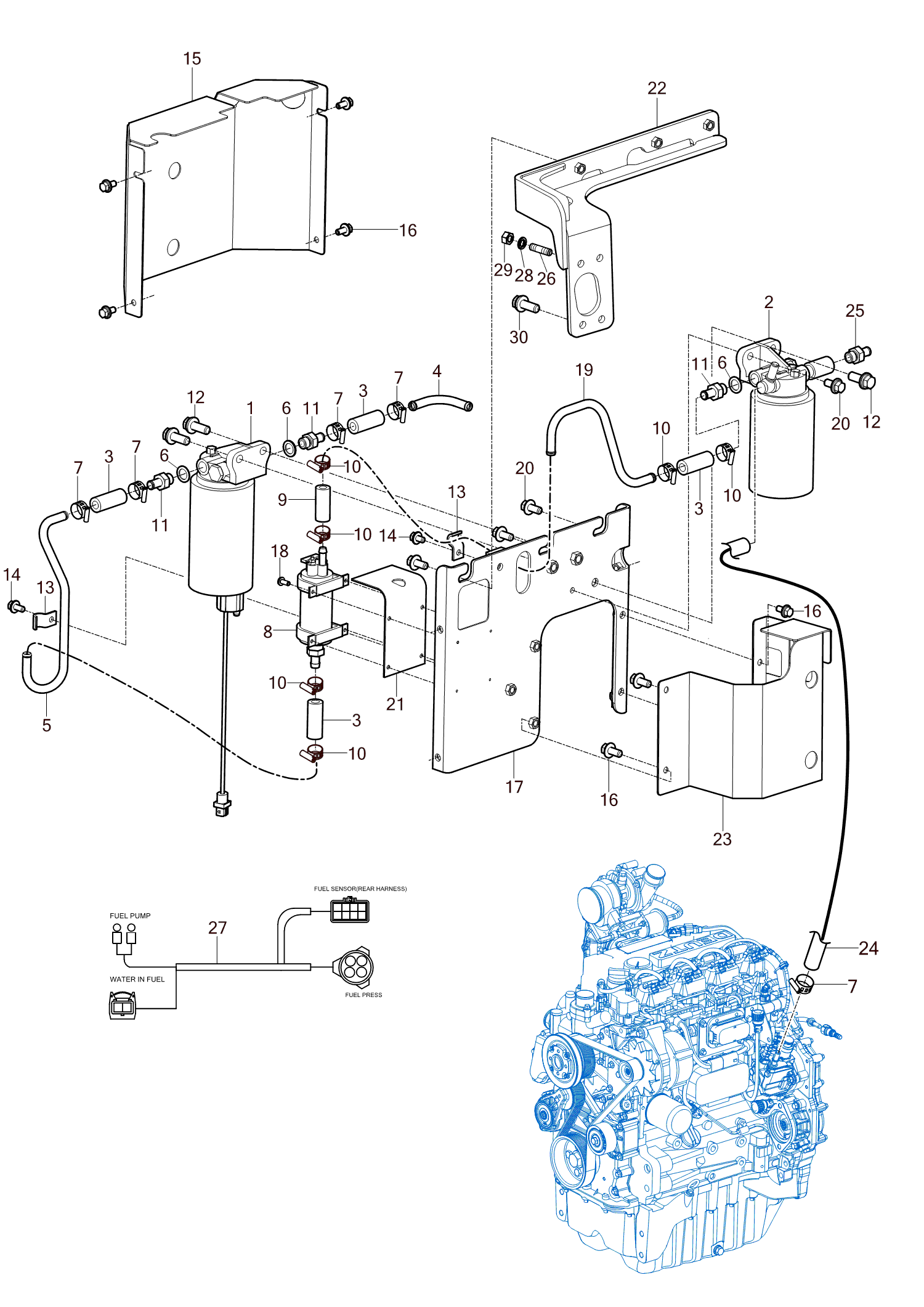 205 - FUEL FILTER & FUEL PUMP