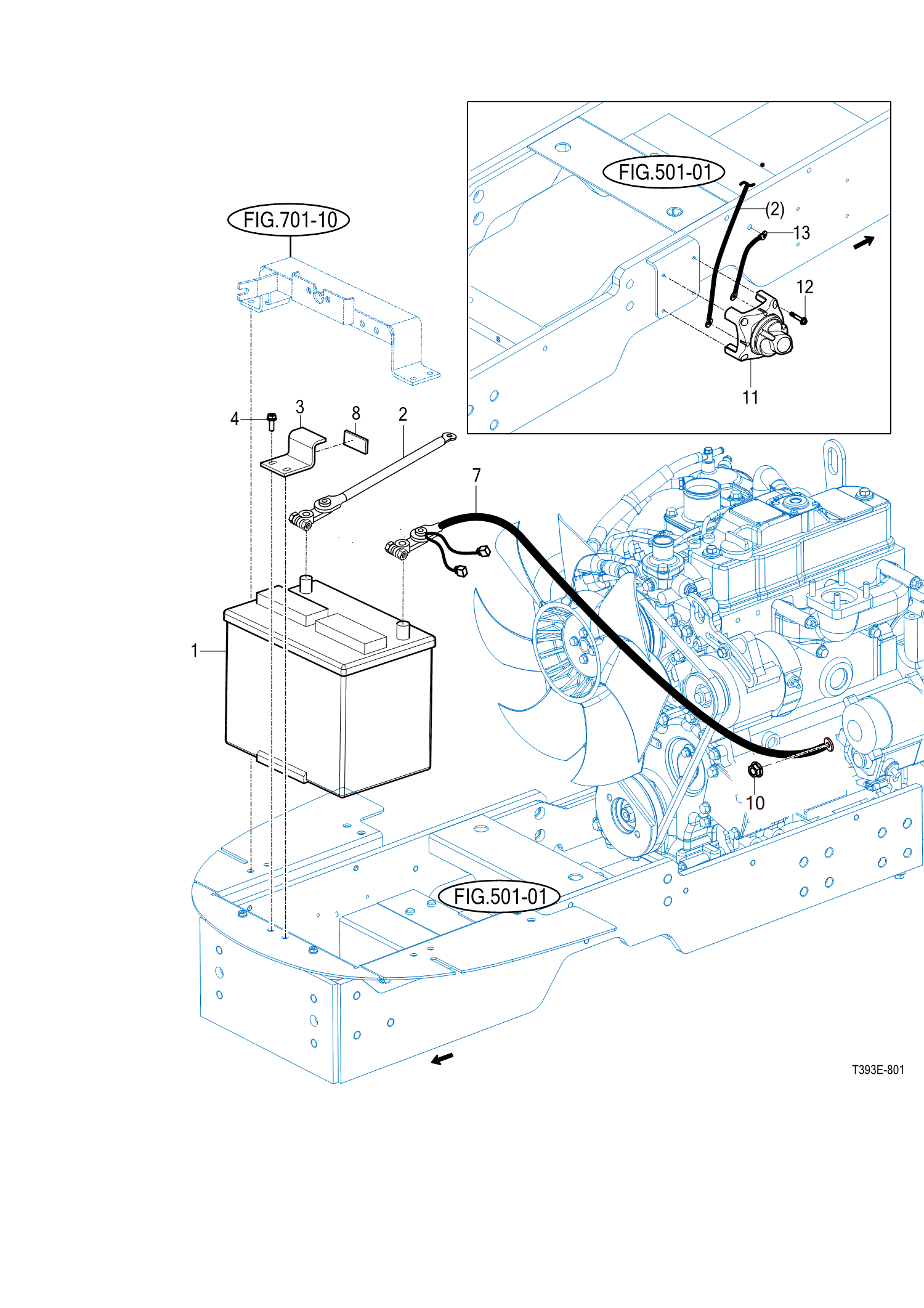 801 - BATTERY & MOUNTING 801 - BATTERY & MOUNTING