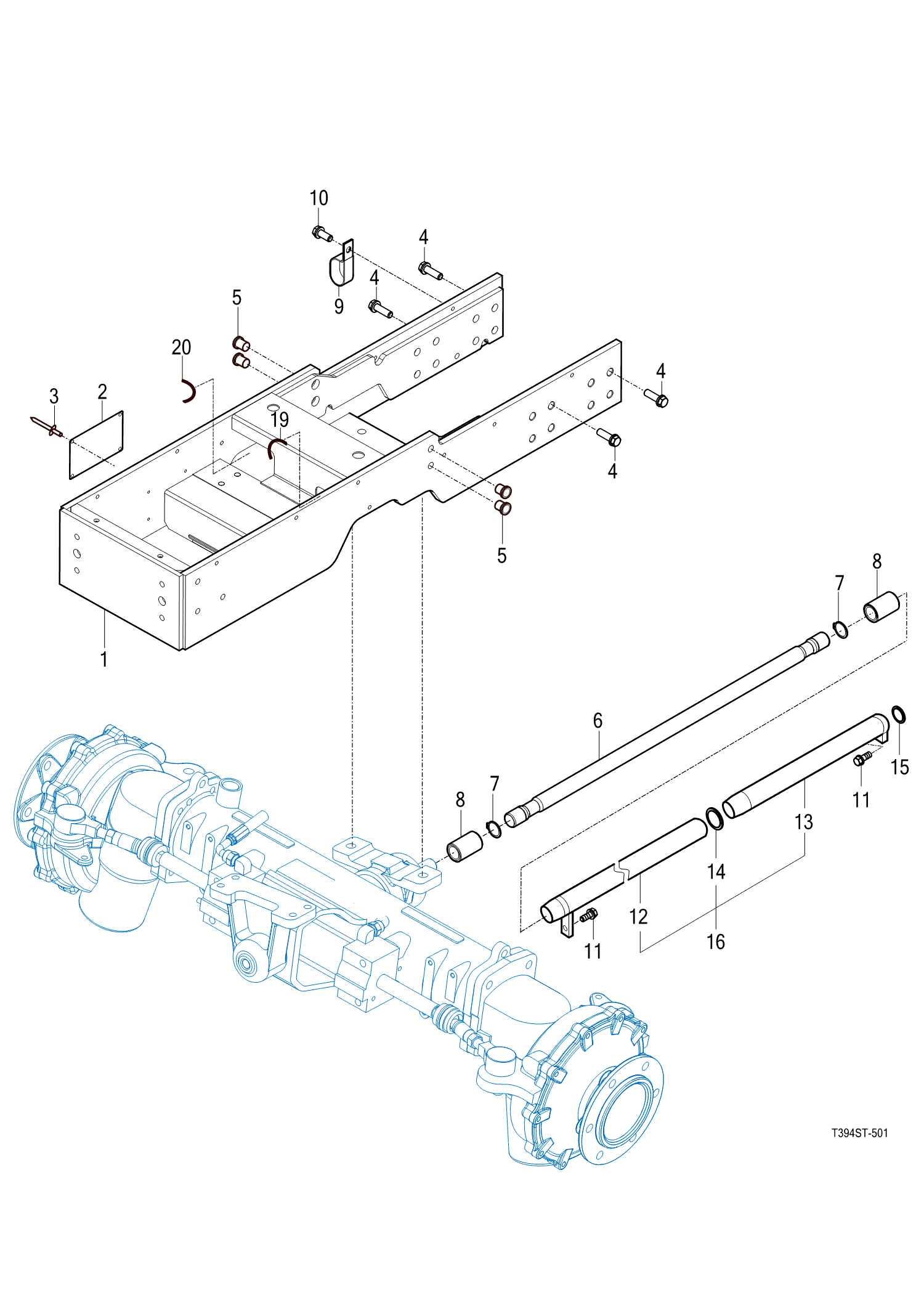 501 - FRONT AXLE BRACKET (2021-07-31 ~)