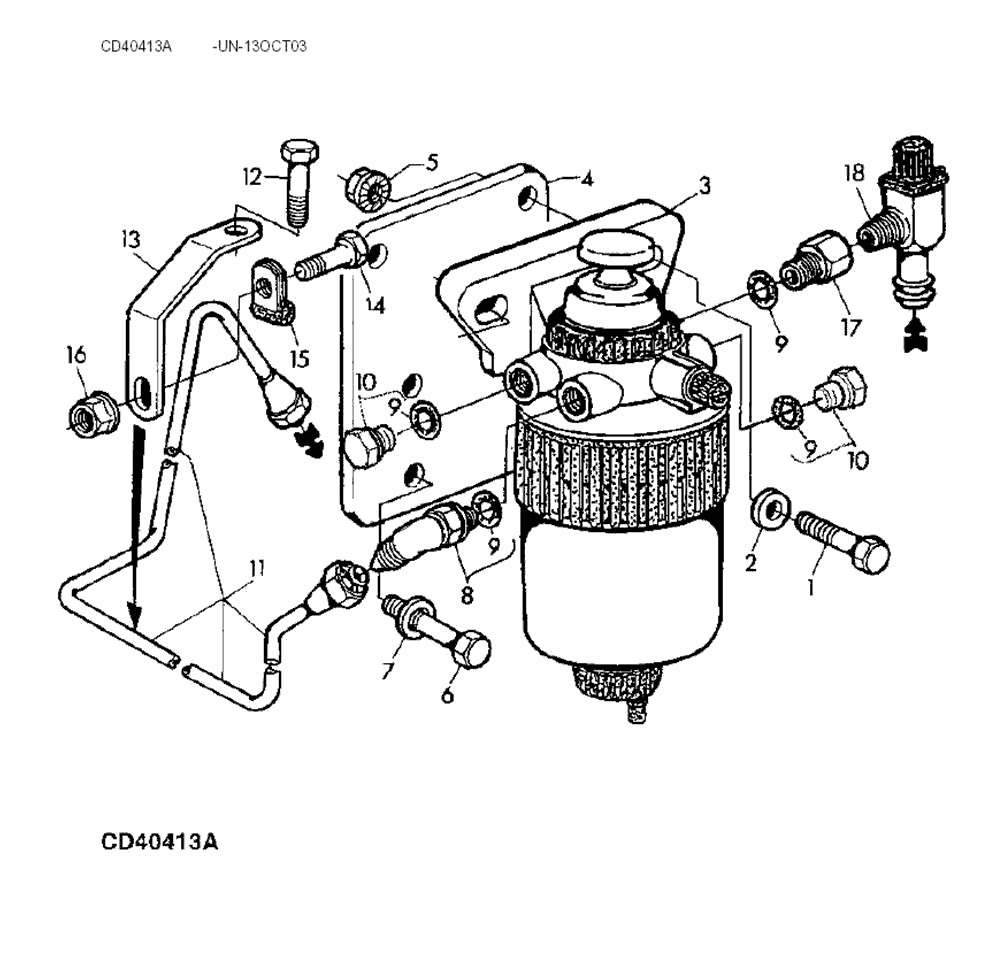 E38 - FUEL FILTER & LINE