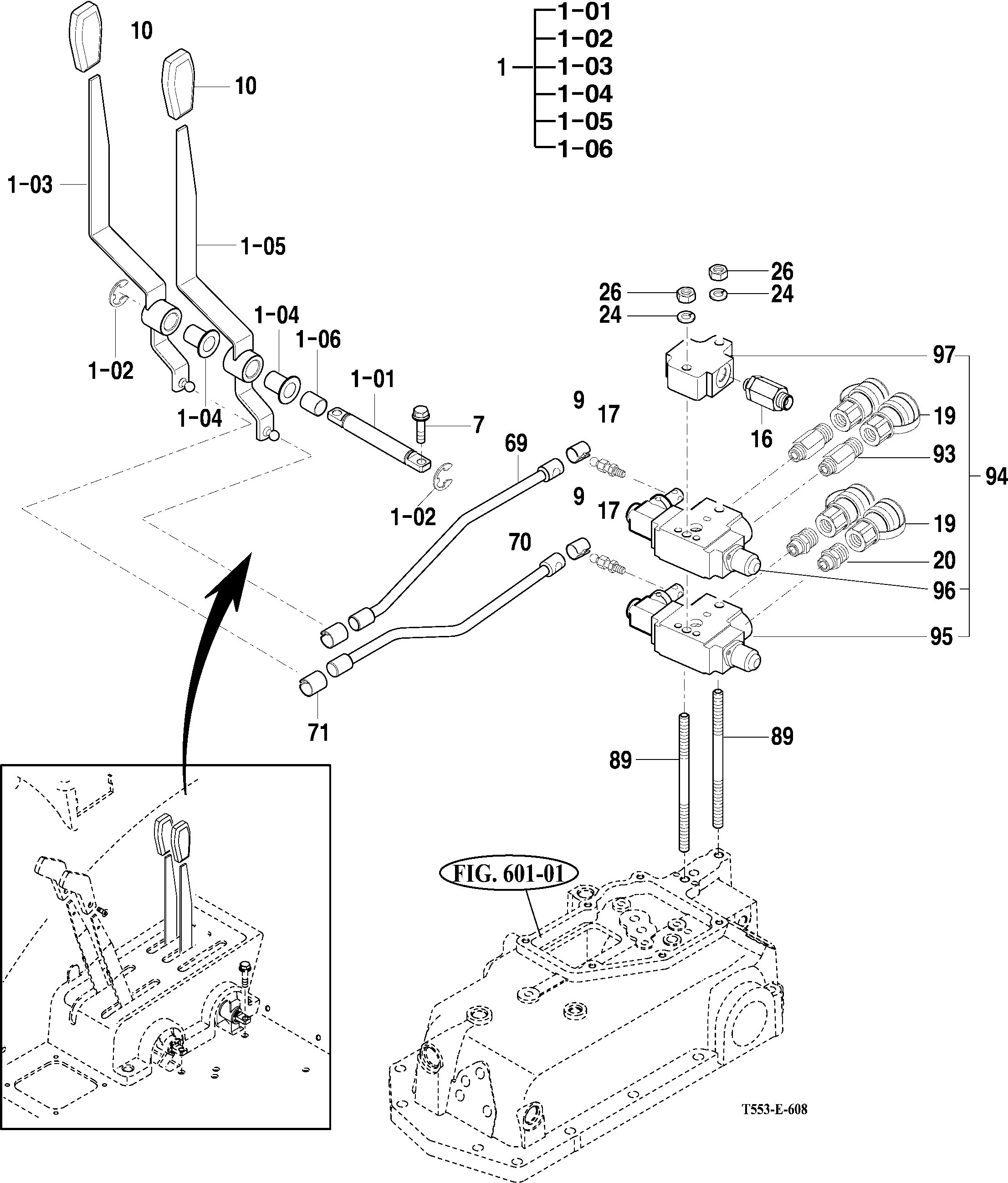 608 - EXTERIOR HYD. VALVE