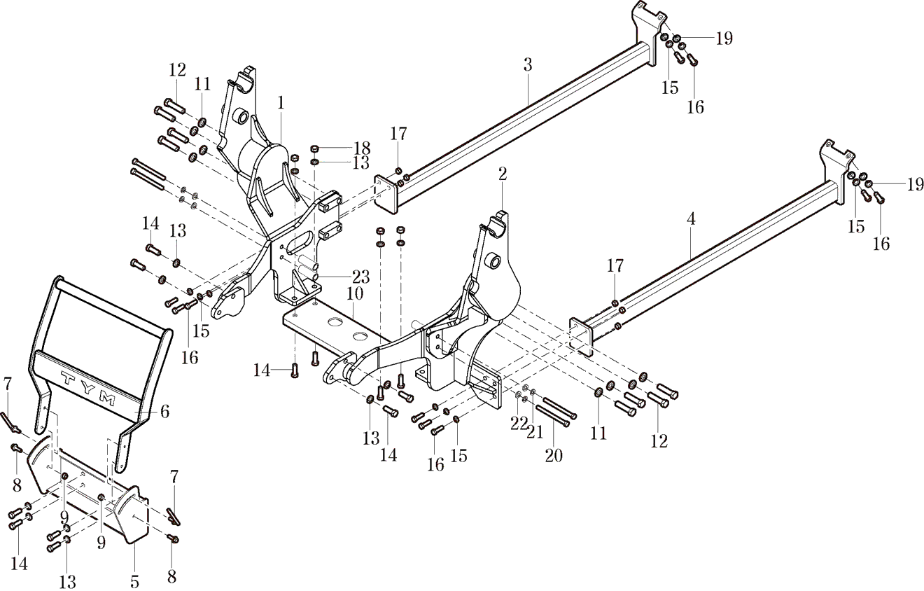 003 - MOUNTING FRAME ASS'Y (55S3T00077)