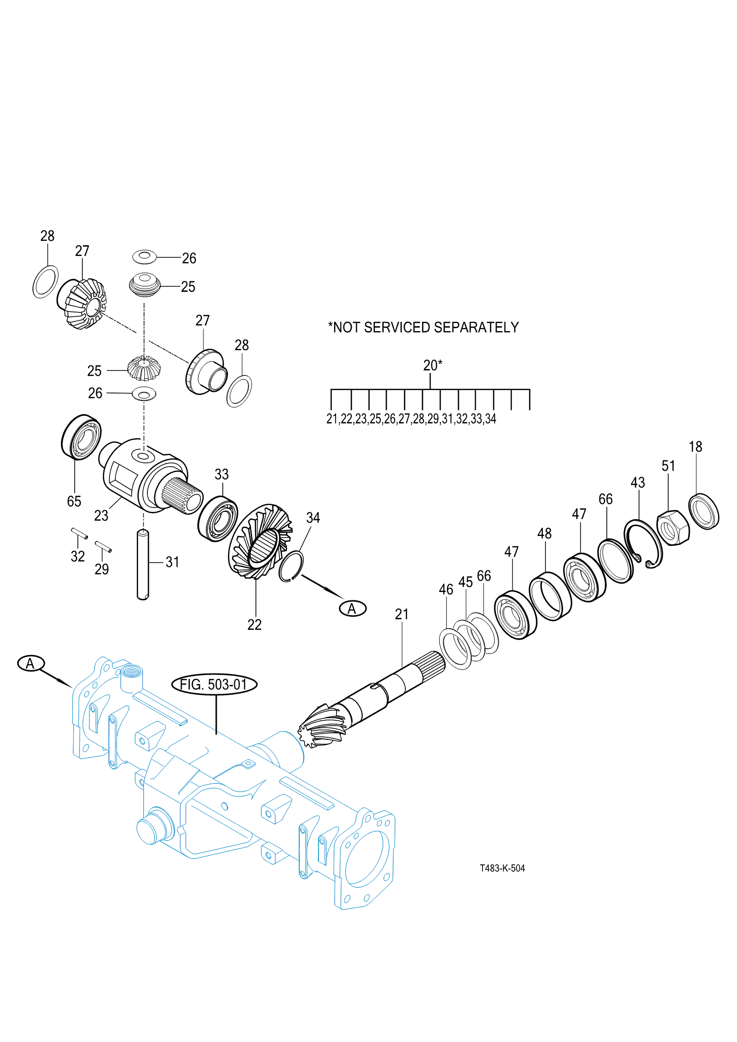 504 - FRONT DIFFERENTIAL GEARS