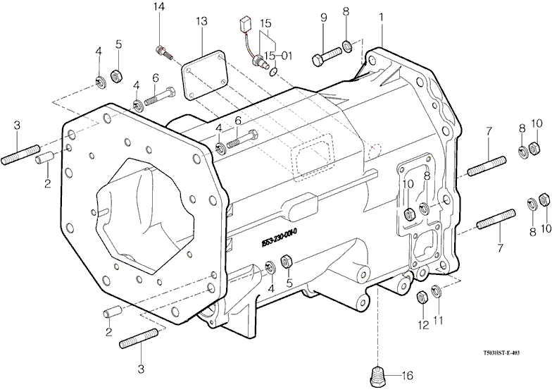 403 - MID TRANSMISSION CASE 403 - MID TRANSMISSION CASE