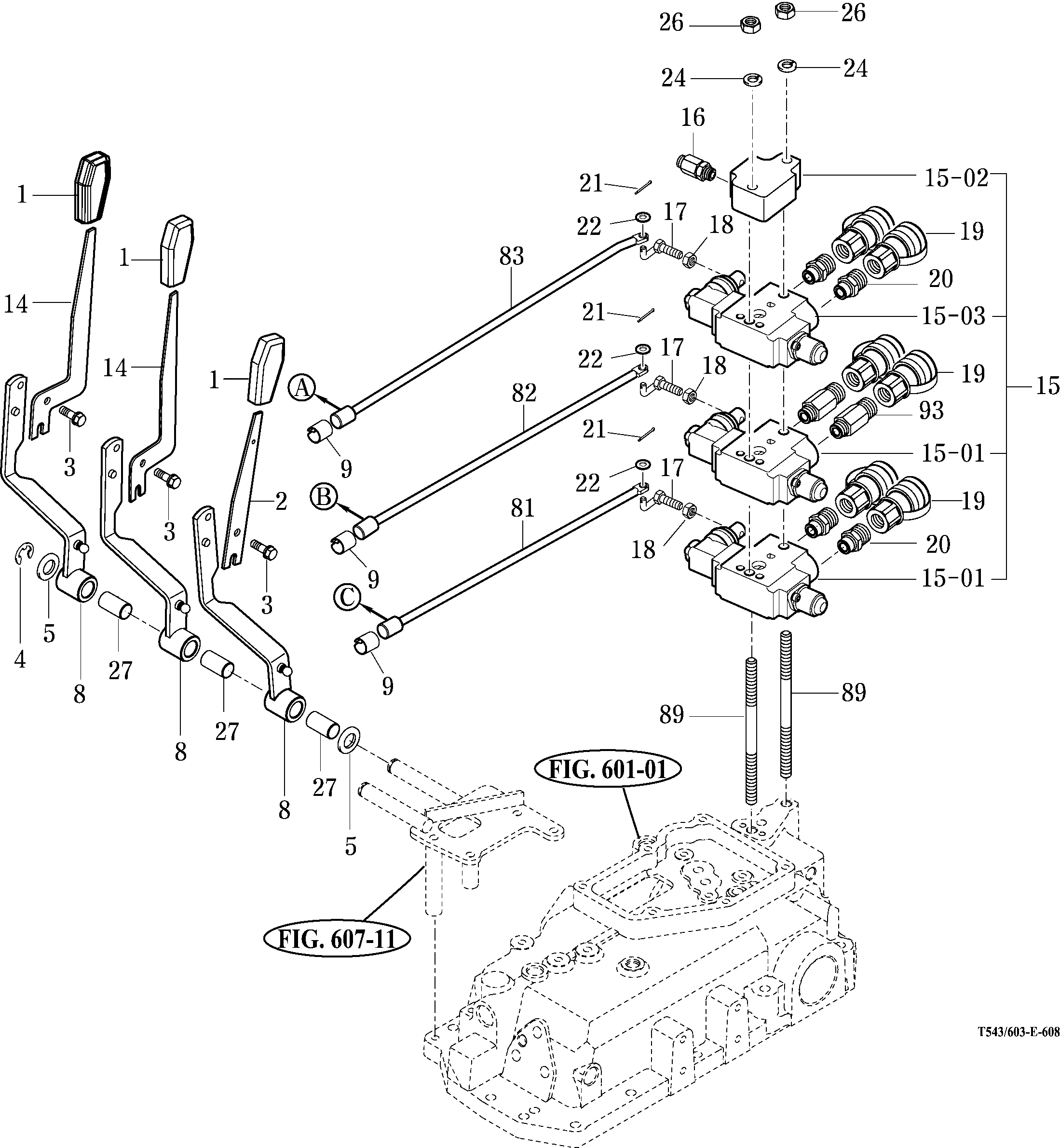 608 - EXTERIOR HYD. VALVE