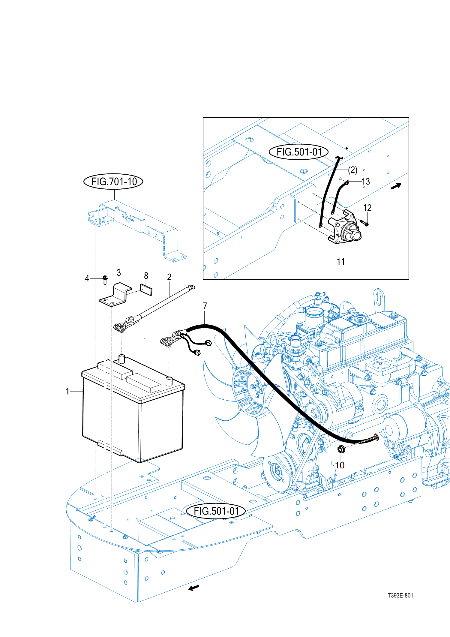 801 - BATTERY & MOUNTING