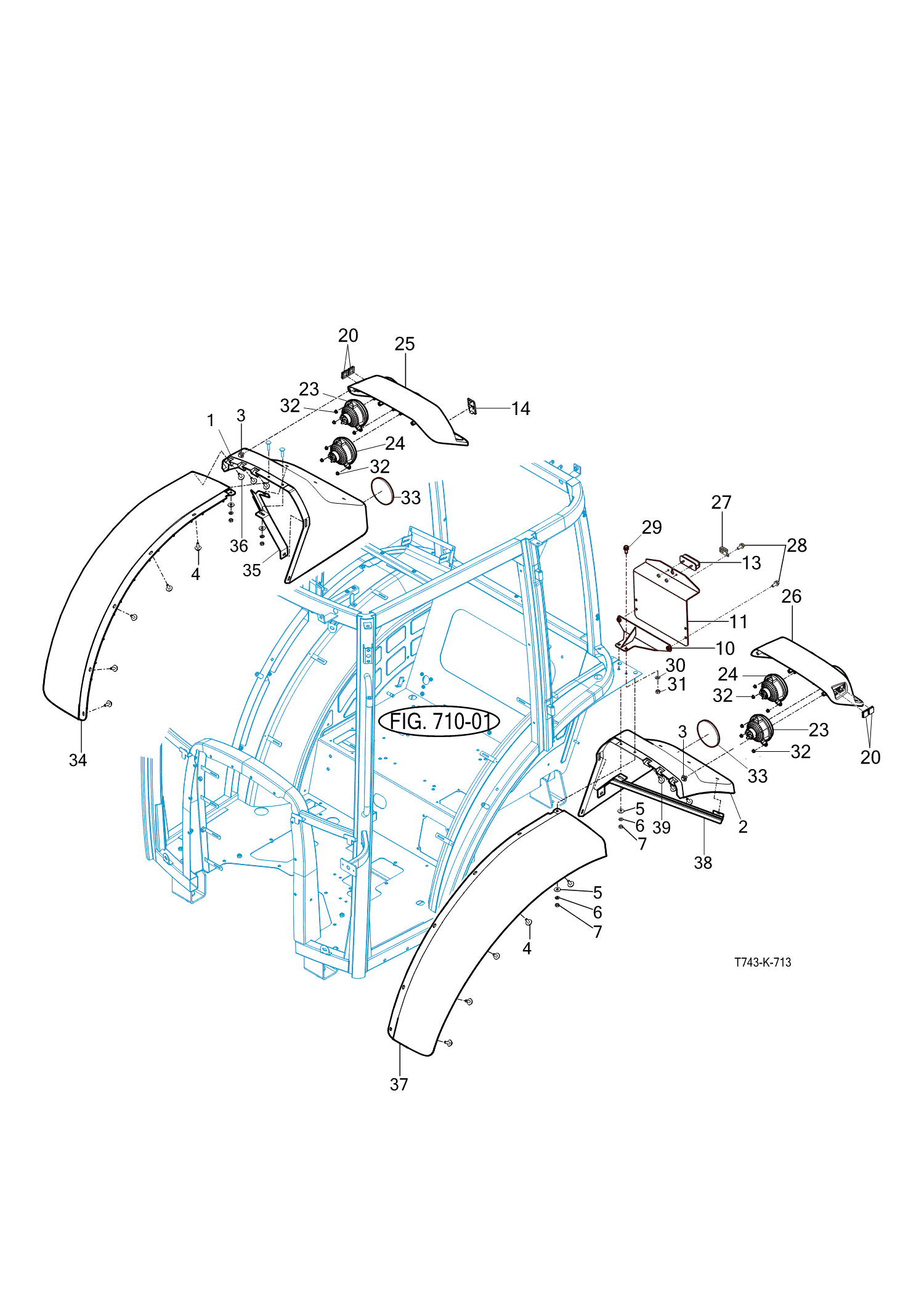 713 - SUB FENDER & COVER (2021-02-10 ~) 713 - SUB FENDER & COVER (2021-02-10 ~)