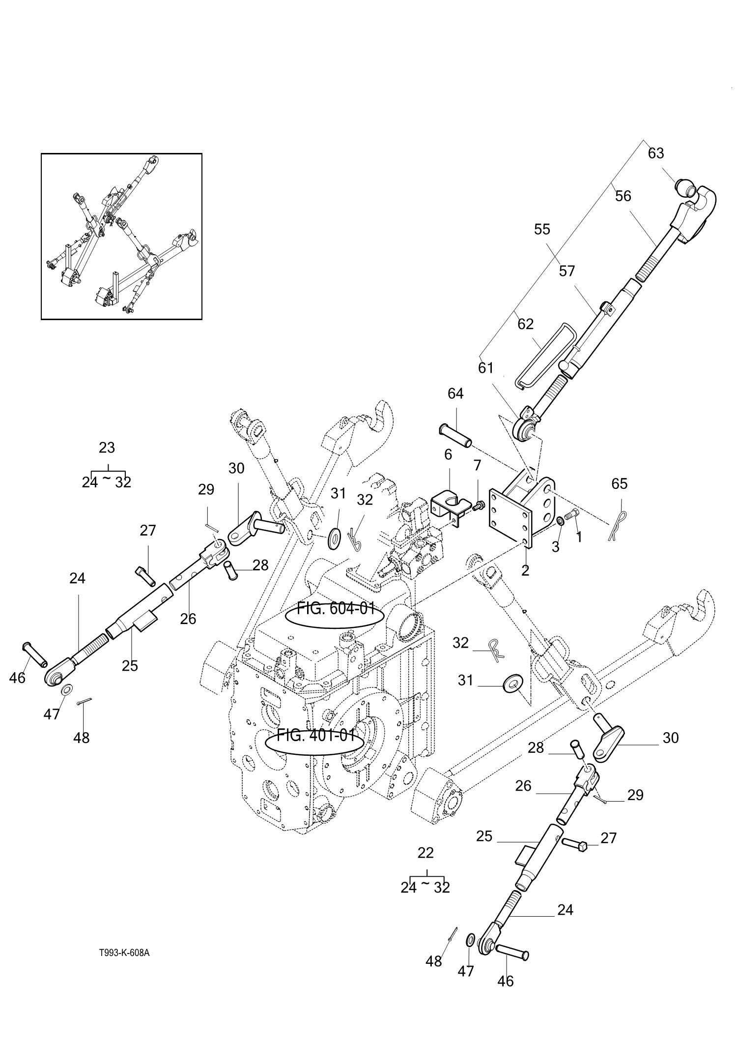 608A - HIT & 3-POINT LINK