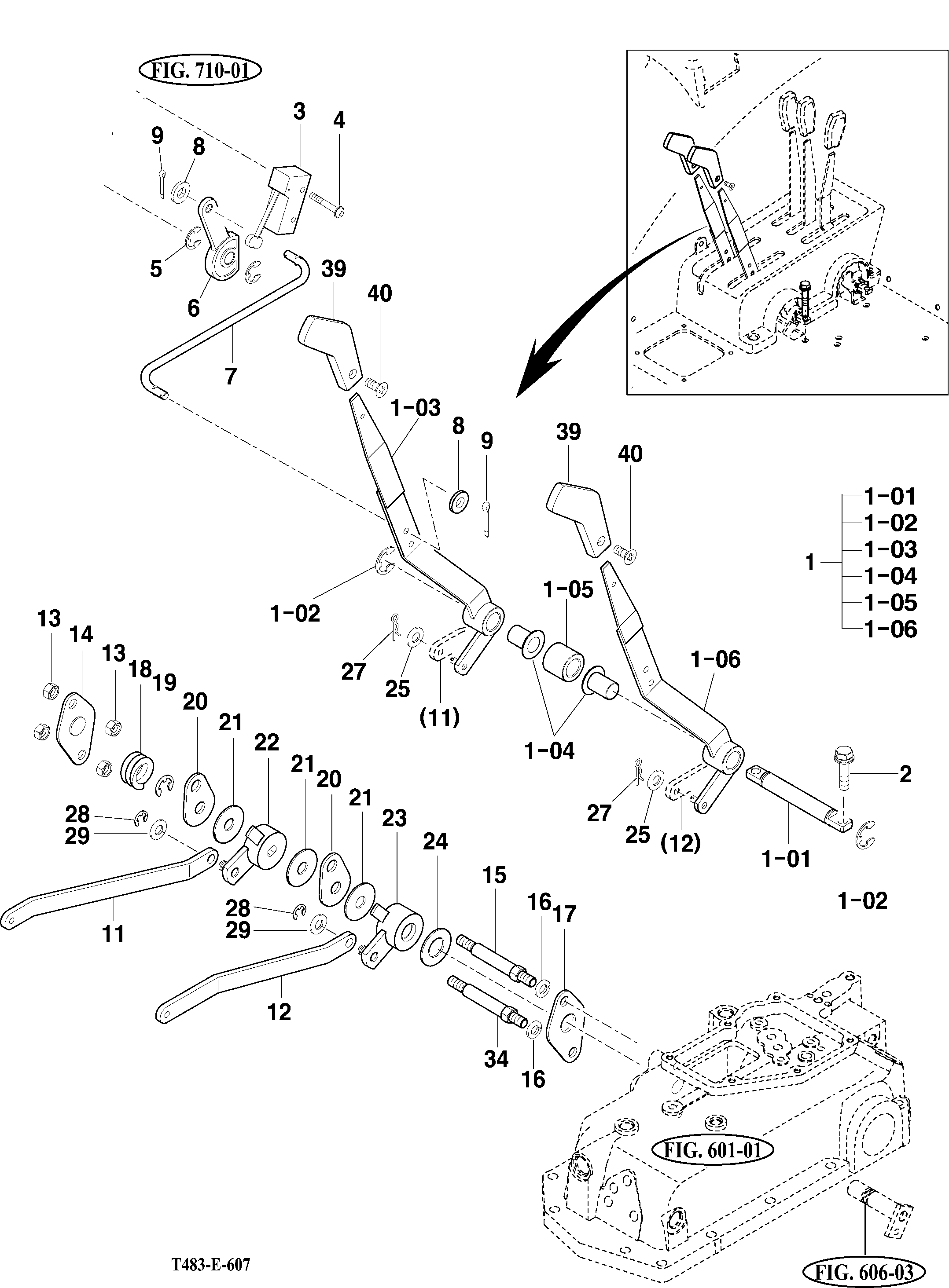 607 - POSITION & DRAFT LEVER