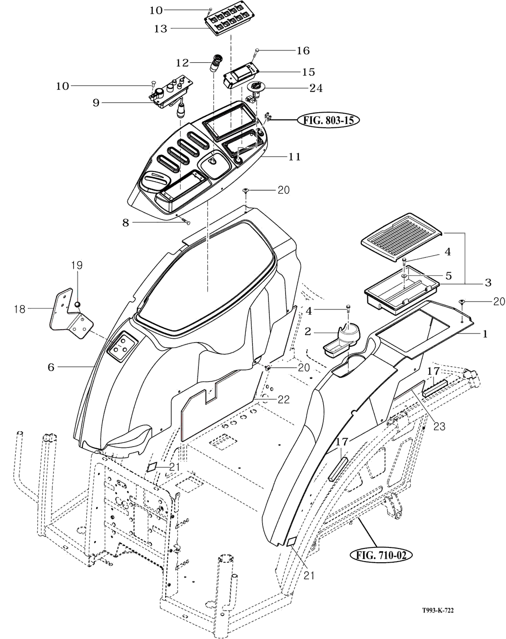 722 - COVER-FENDER&JOYSTICK LEVER 722 - COVER-FENDER&JOYSTICK LEVER