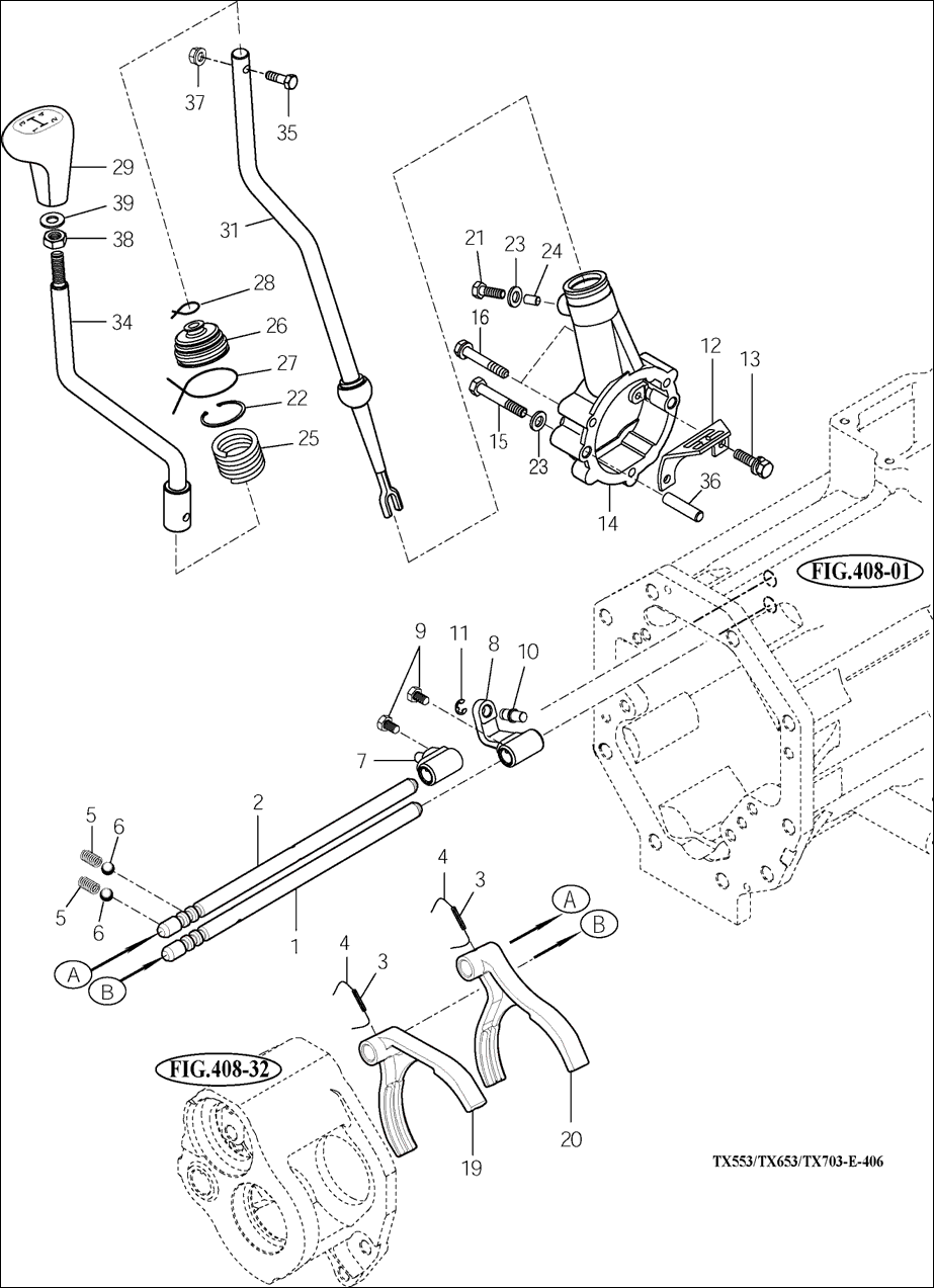 406 - MAIN CHANGE LEVER