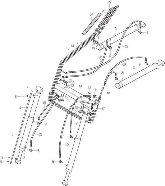 008 - HYDRAULIC PIPING ASSEMBLY