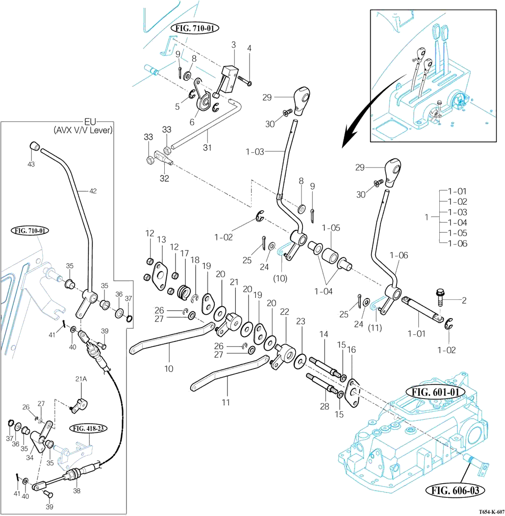 607 - POSITION & DRAFT LEVER