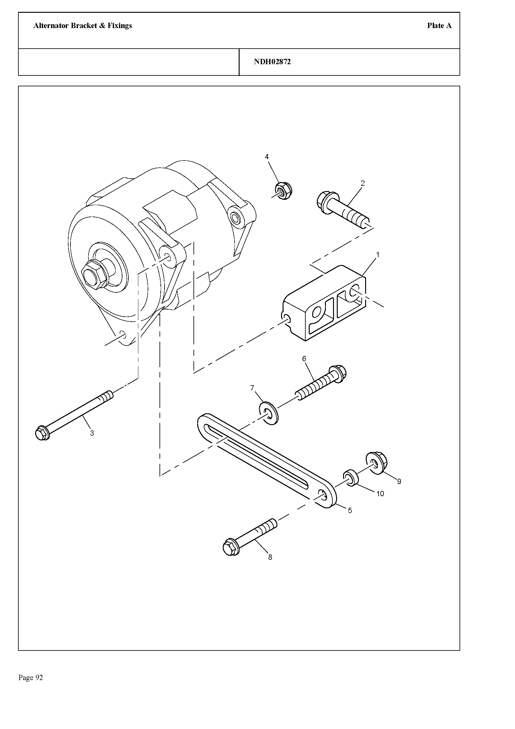 138 - ALTERNATOR BRACKET & FIXINGS