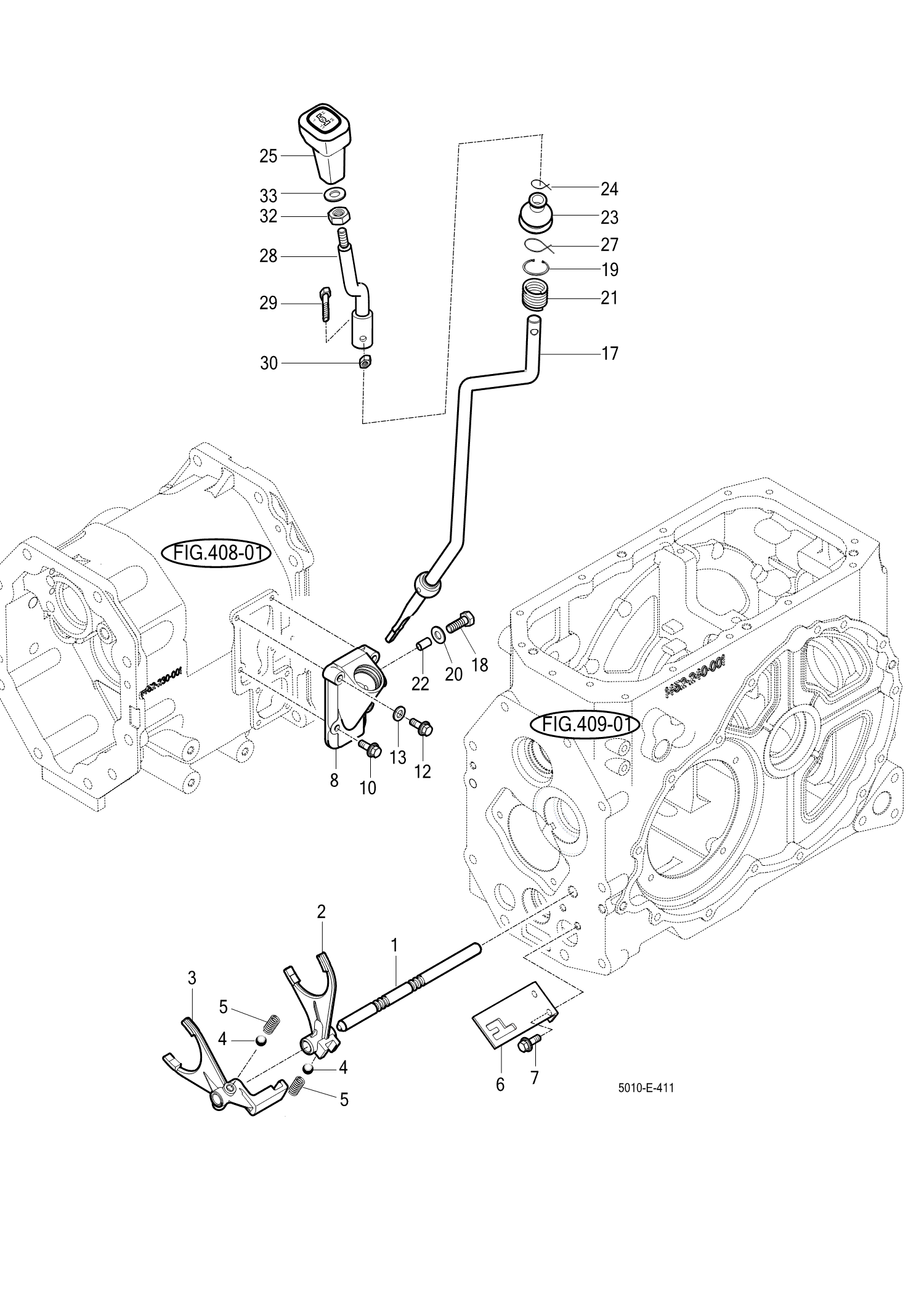 411 - SUB CHANGE LEVER