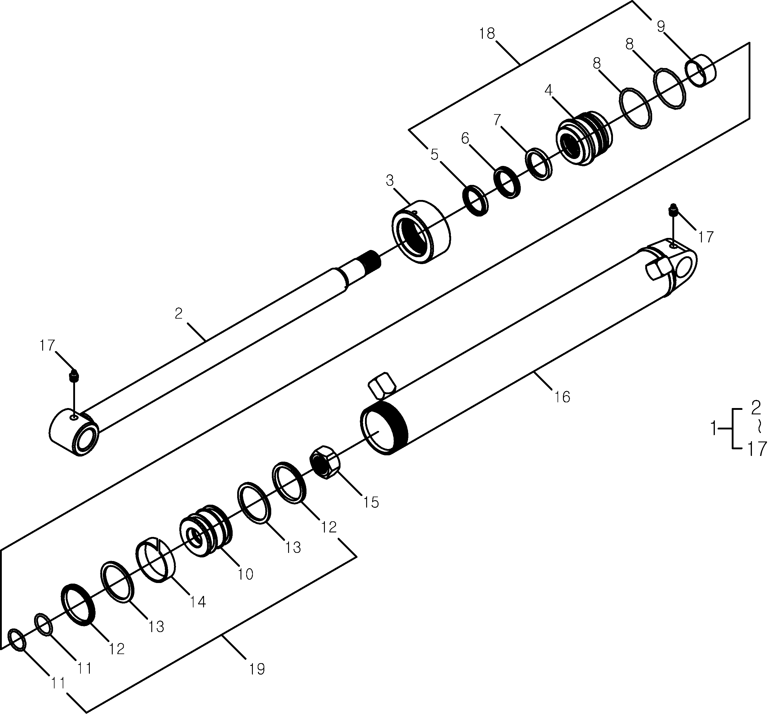 120 - DIPERSTICK CYLINDER ASSEMBLY