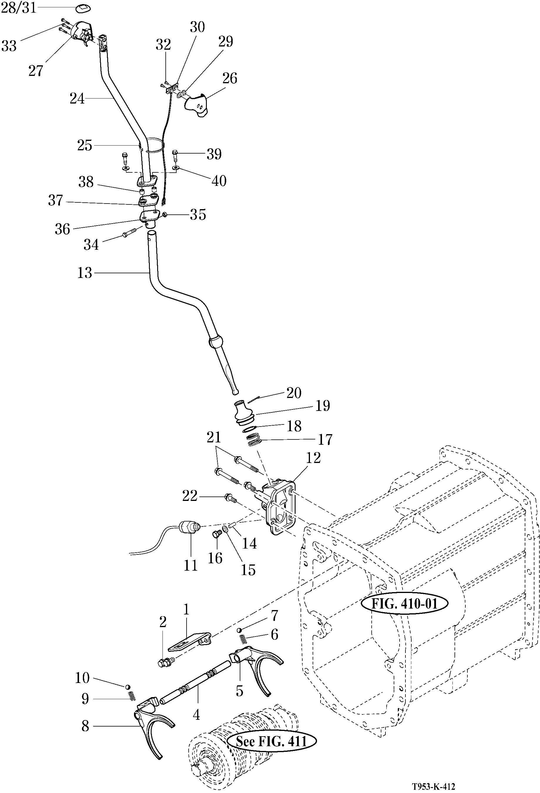 412 - MAIN CHANGE LEVER